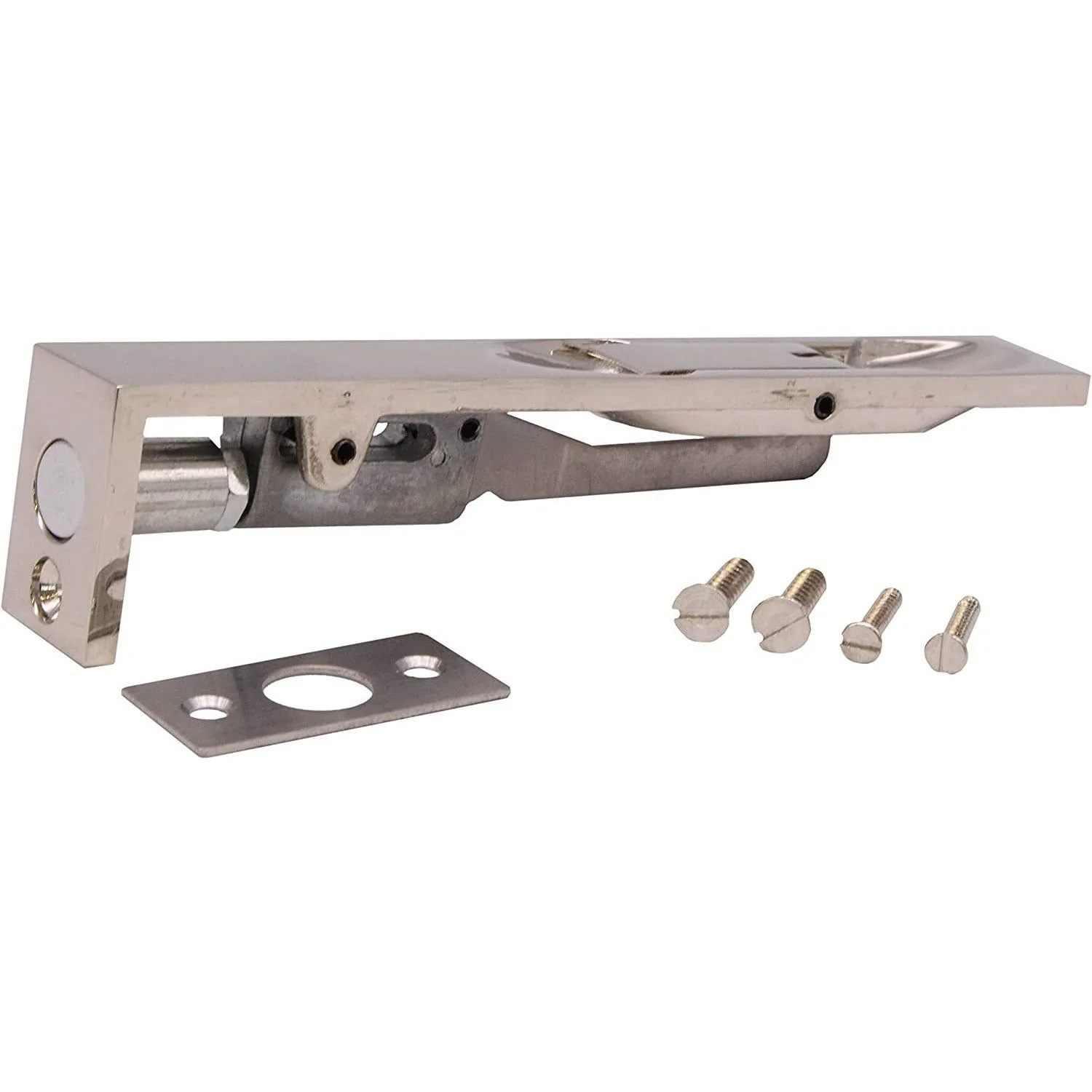 Lever Action Flush Bolt BRITISH HEAVY PATTERN - Polished Nickel - 150x19mm