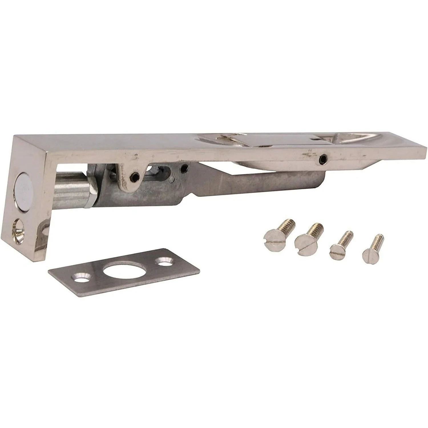 Lever Action Flush Bolt BRITISH HEAVY PATTERN - Polished Nickel - 200x19mm