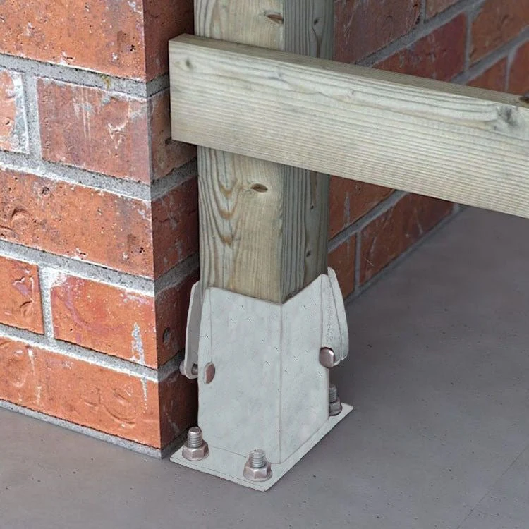 Bolt Down Fence Post Flush Fit Shoe - 75mm - Hot Dip Galvanised - Image 4