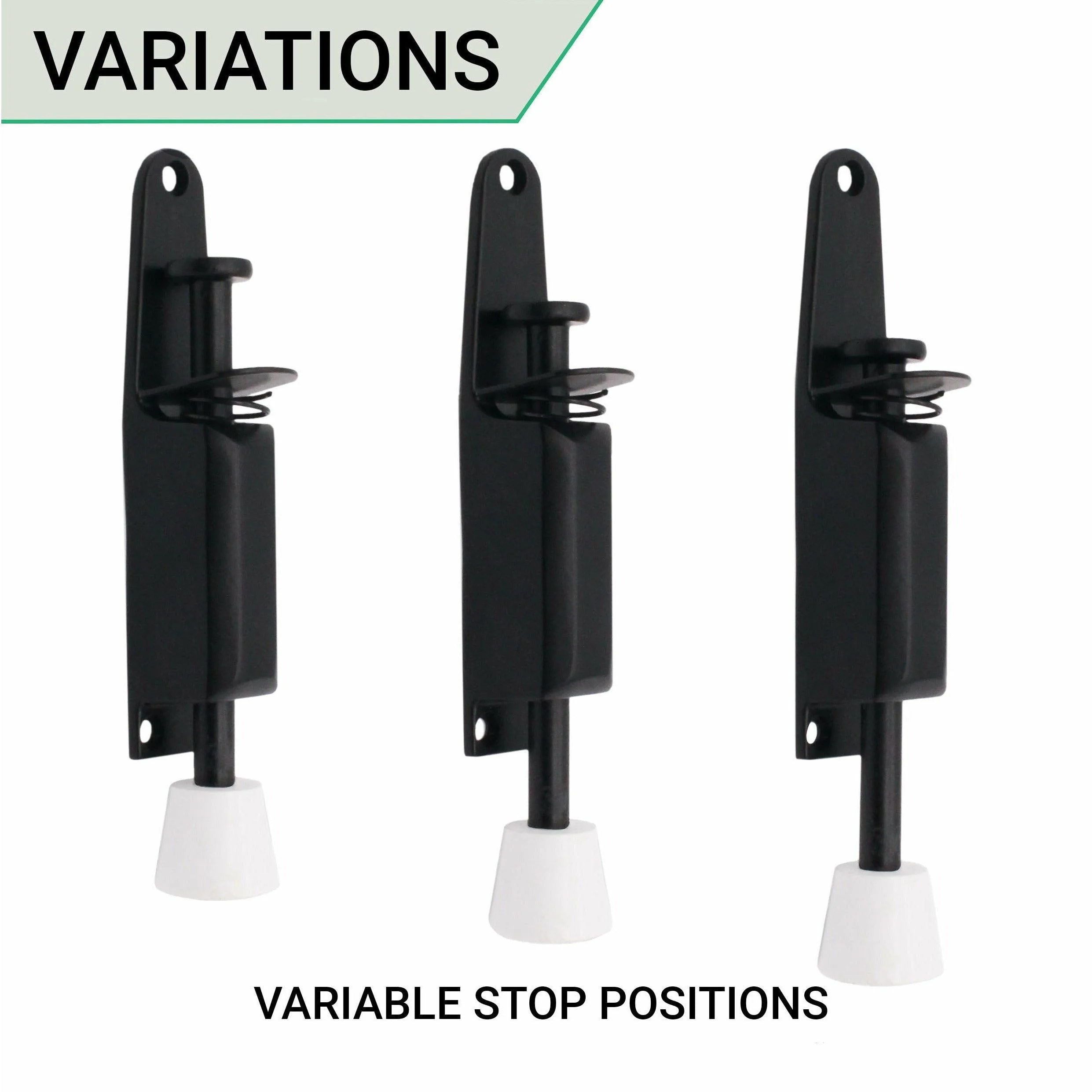 Foot Operated Door Holder - 120mm - Matt Black - Image 3