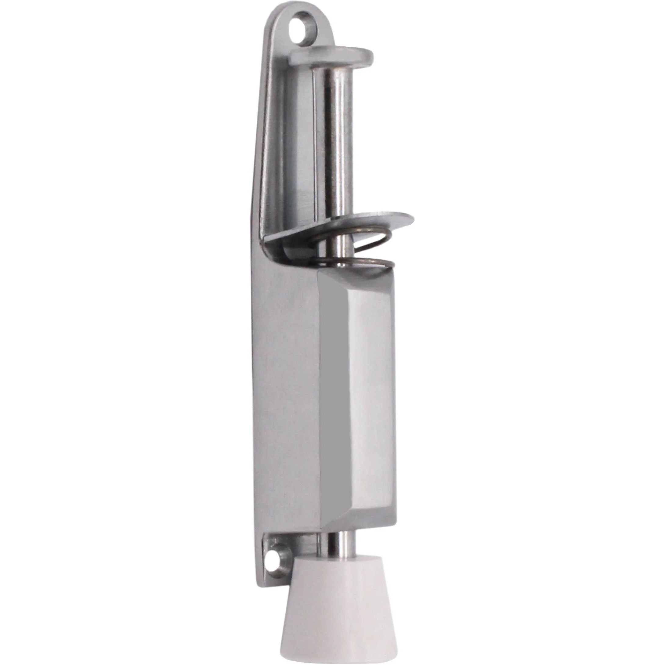 Foot Operated Door Holder - 120mm - Satin Chrome
