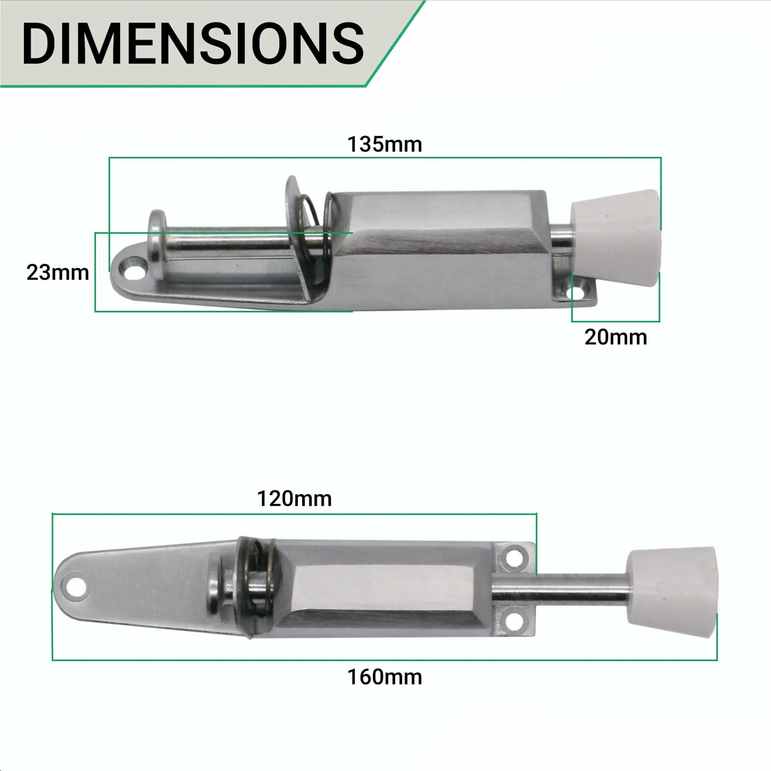 Foot Operated Door Holder - 120mm - Satin Chrome - Image 3
