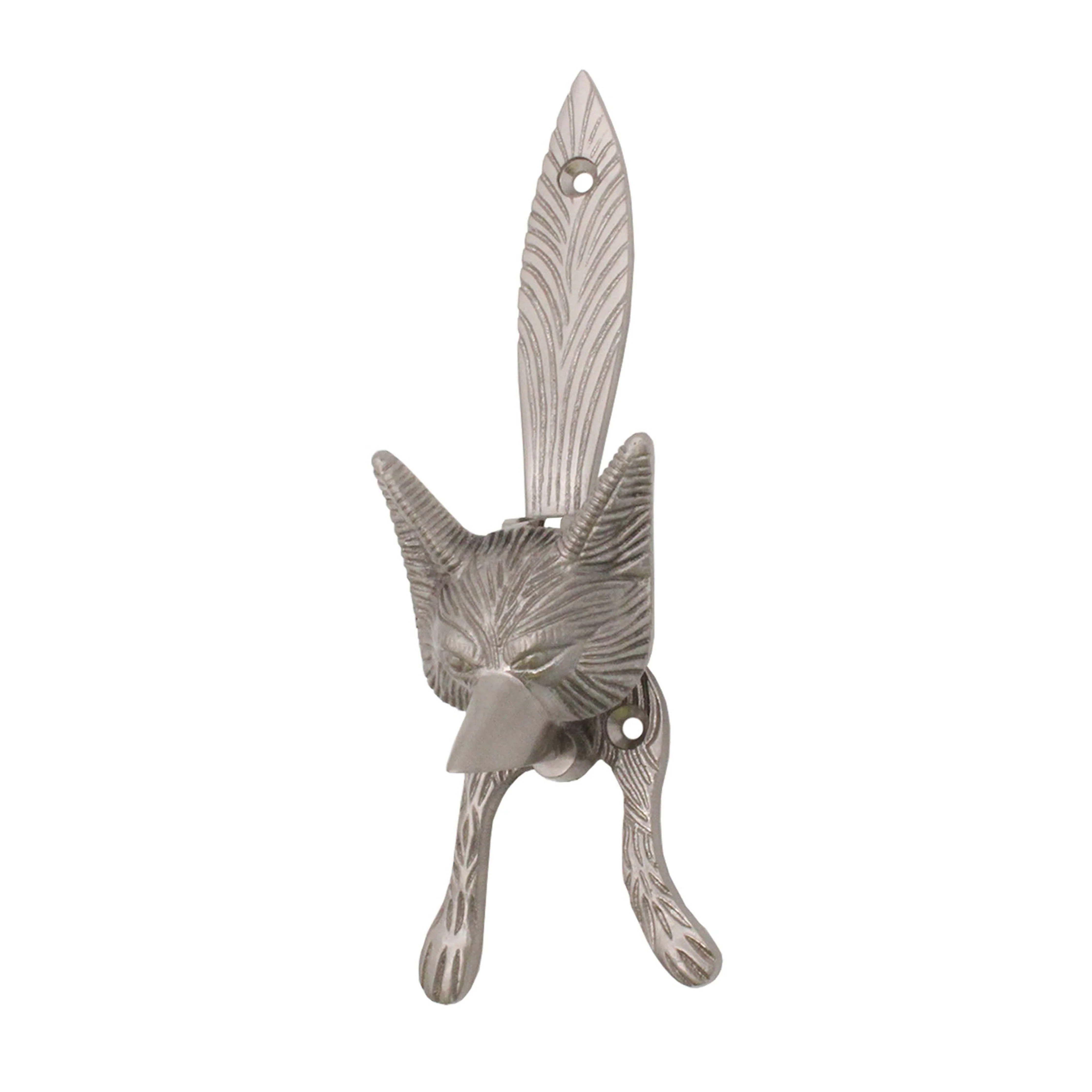 Fox Head Door Knocker - Satin Nickel