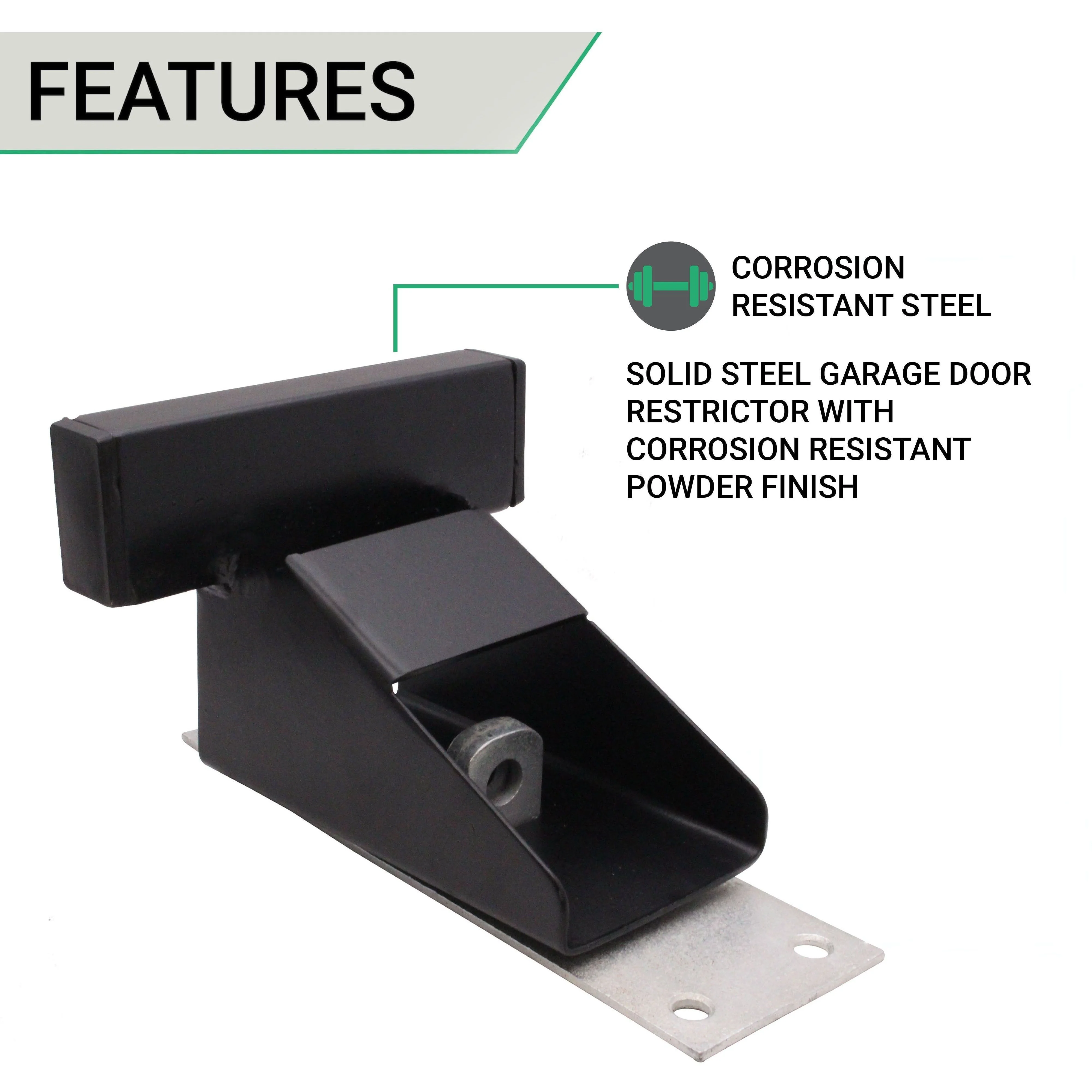 Garage Door Defender - 220x74x115mm - Black - Image 3