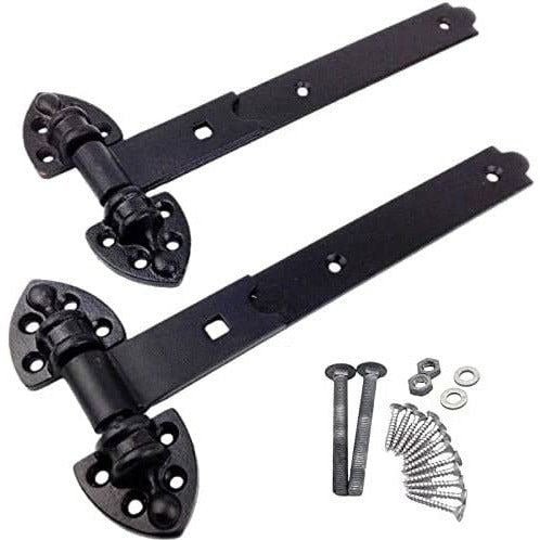 Heavy Duty Reversible Gate or Garage Hinges - 10" / 250mm - Black - 1 Pair