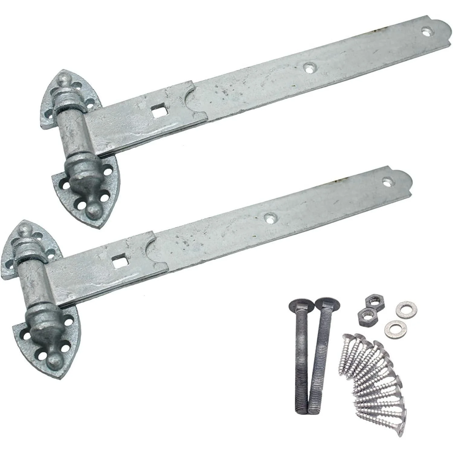 Heavy Duty Reversible Gate or Garage Hinges - 14" / 350mm - Galvanised - 1 Pair