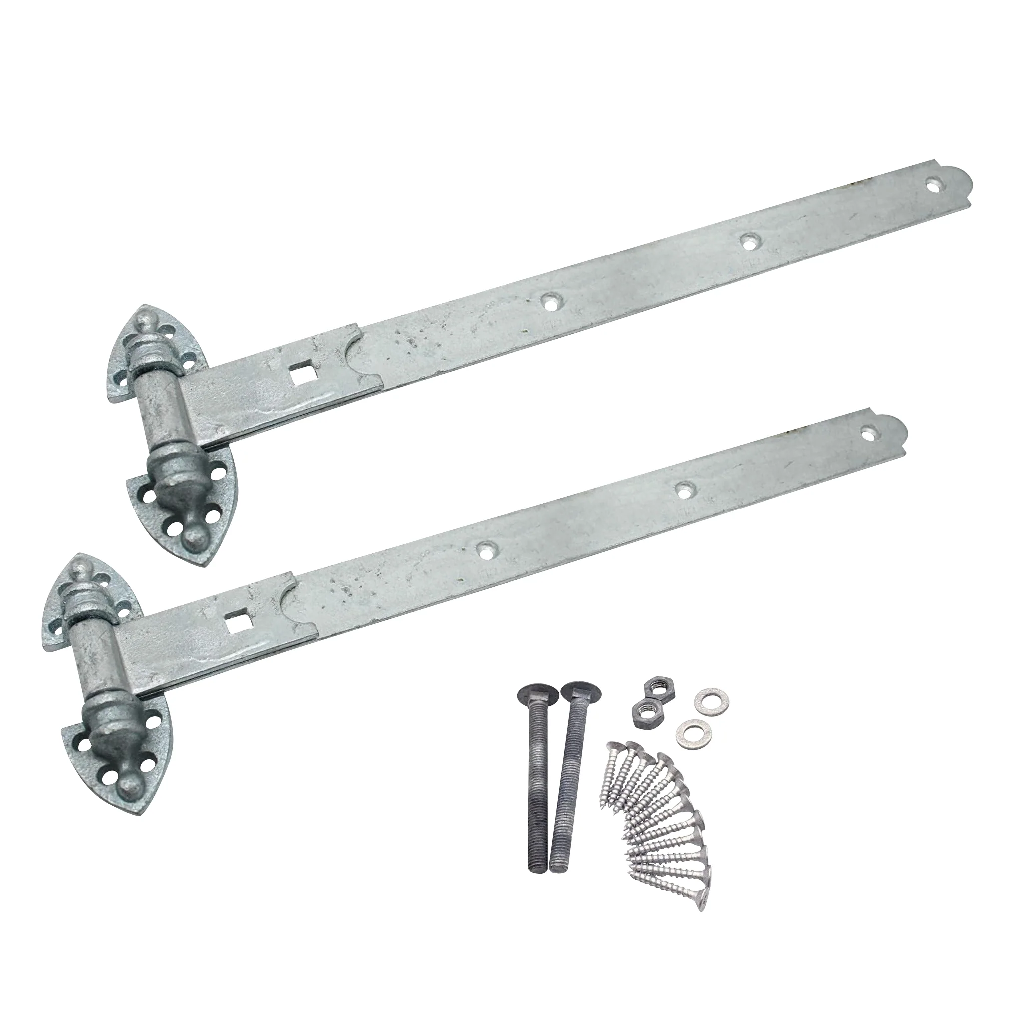 Heavy Duty Reversible Gate or Garage Hinges - 16" / 400mm - Galvanised - 1 Pair