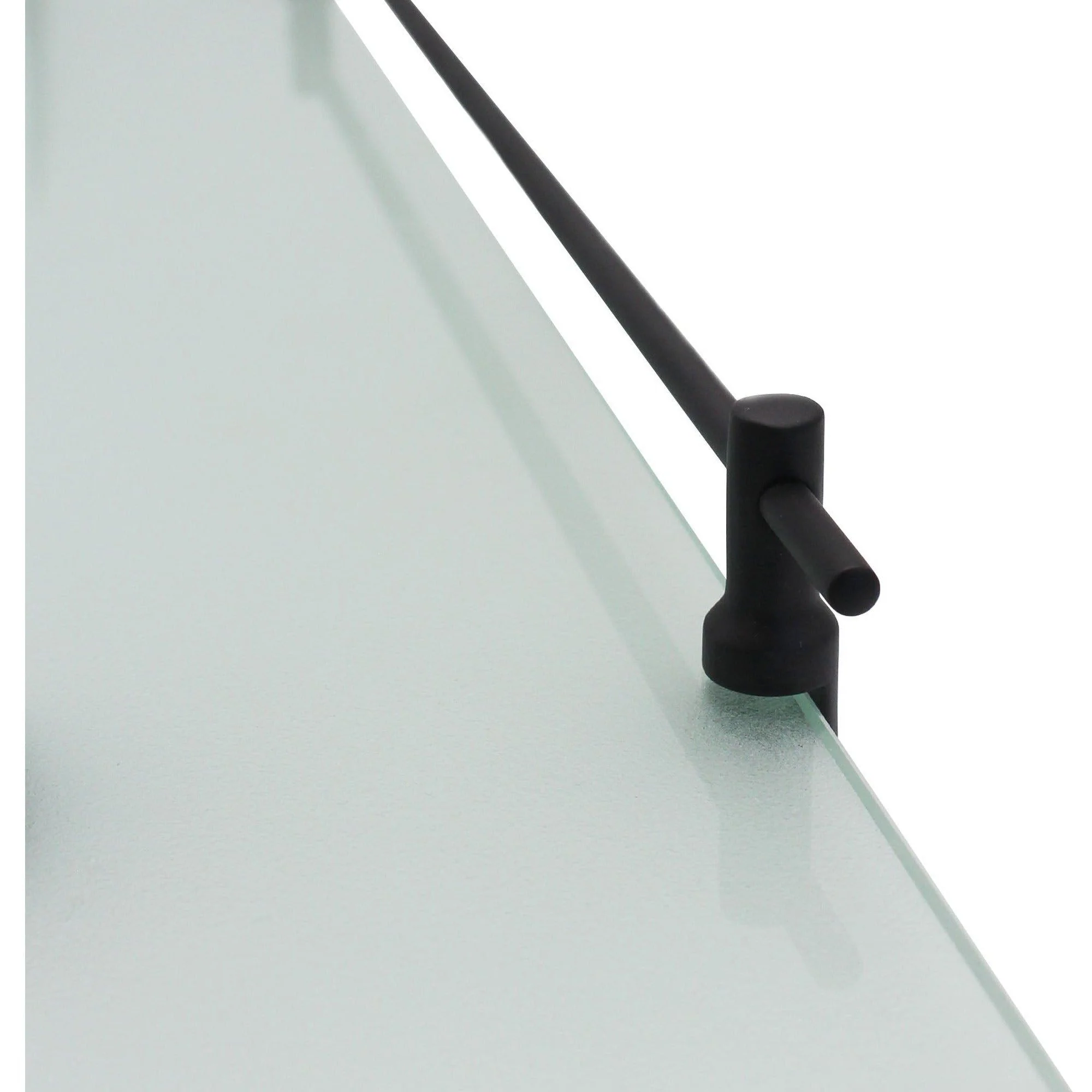 Glass Bathroom Shelf - Matt Black - Image 6