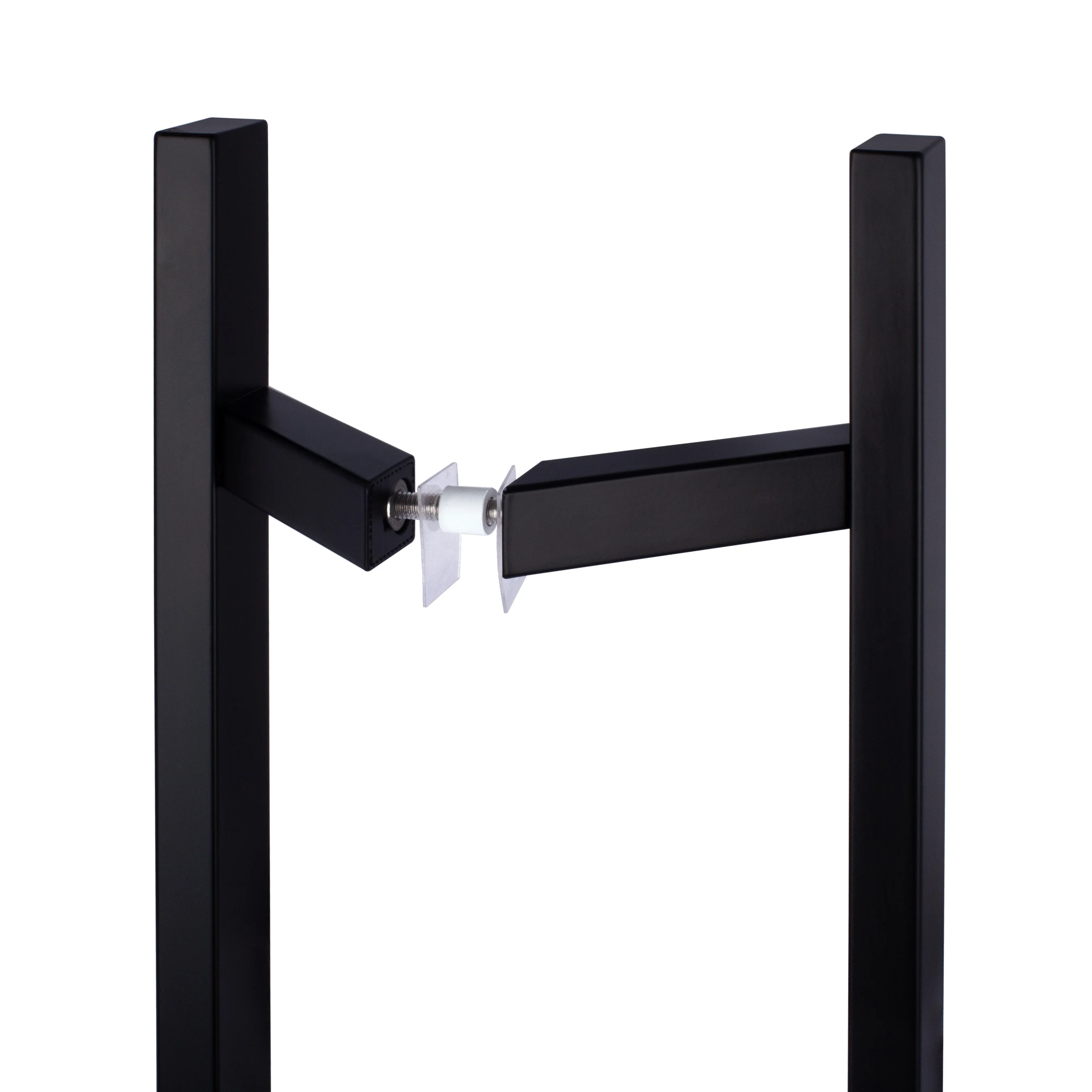 Guardsman Entrance Offset Pull Handles Flat Bar - Back to Back Fix - 1200 x 32mm 1000mm c/c - Matt Black - Image 6