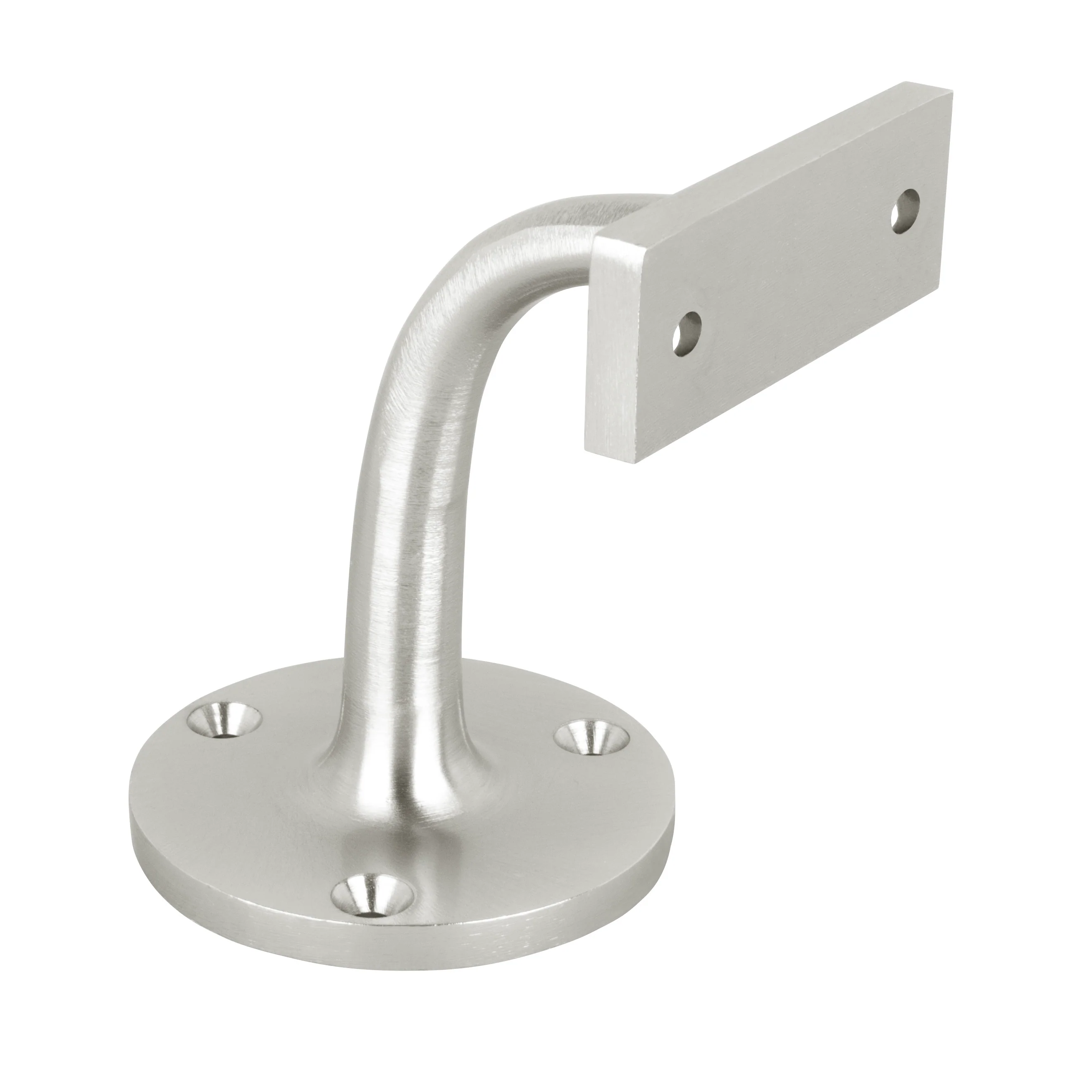 Handrail Bracket Heavy Pattern - 63mm / 2.5 Inch - Satin Nickel Plated - Image 6