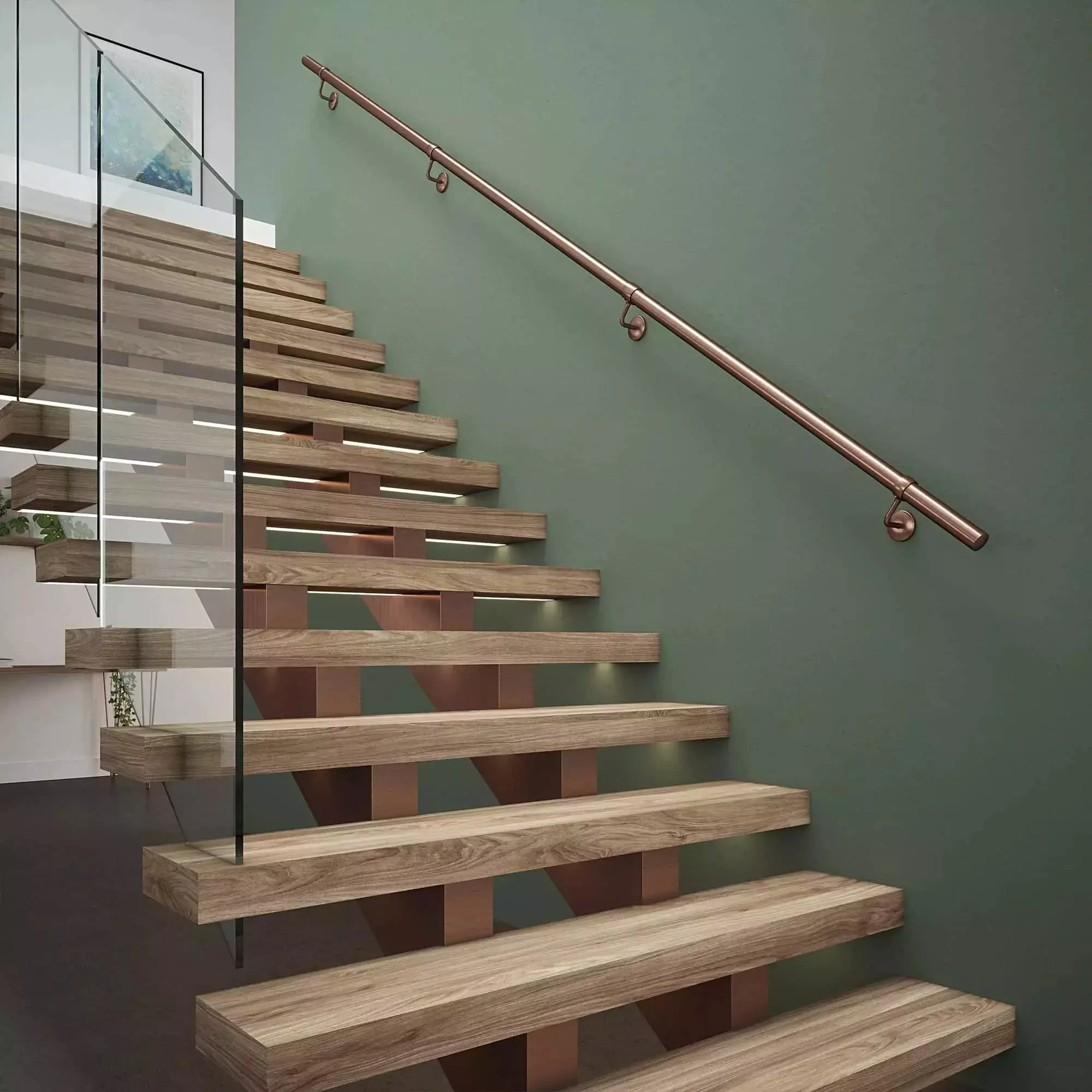 Handrail Kit - Interior Use - 3600mm - Antique Copper - Image 8