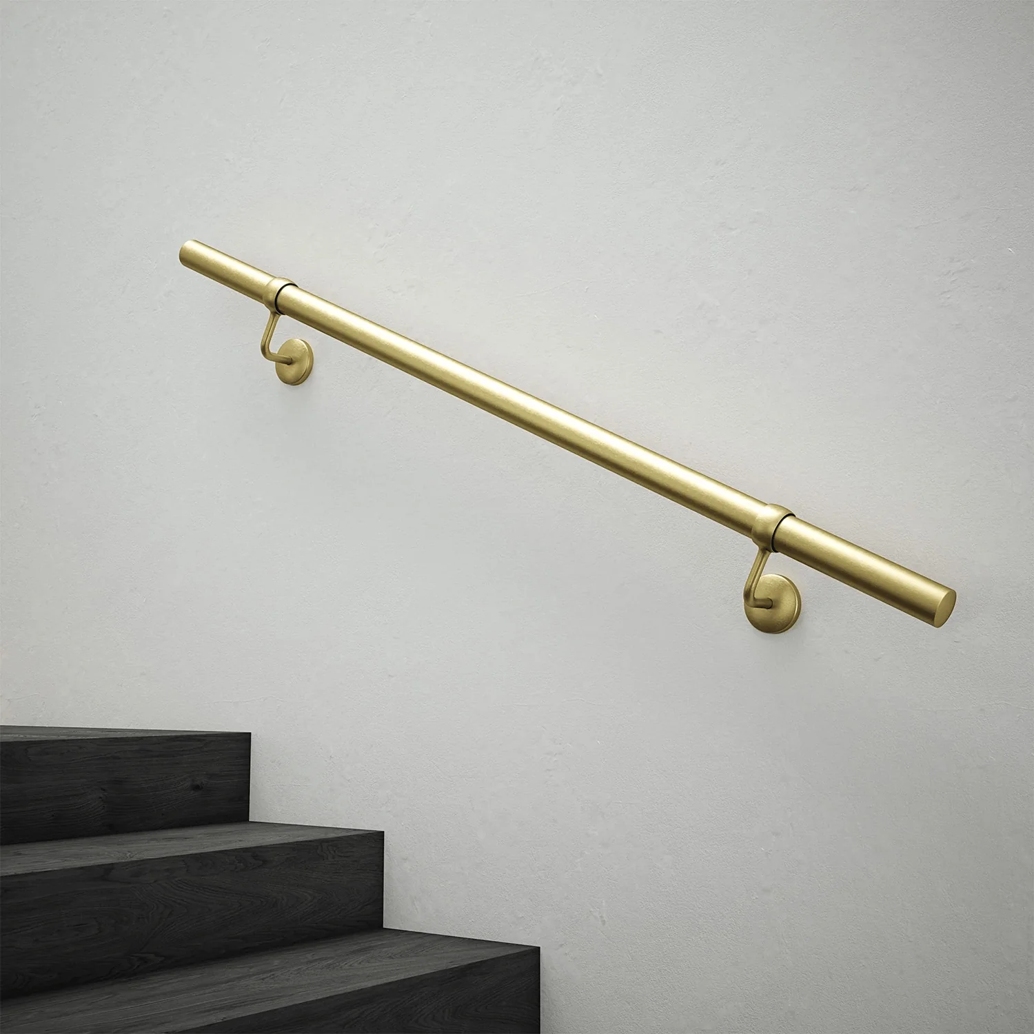 Handrail Kit - Interior Use - 3600mm - Satin Brass - Image 2