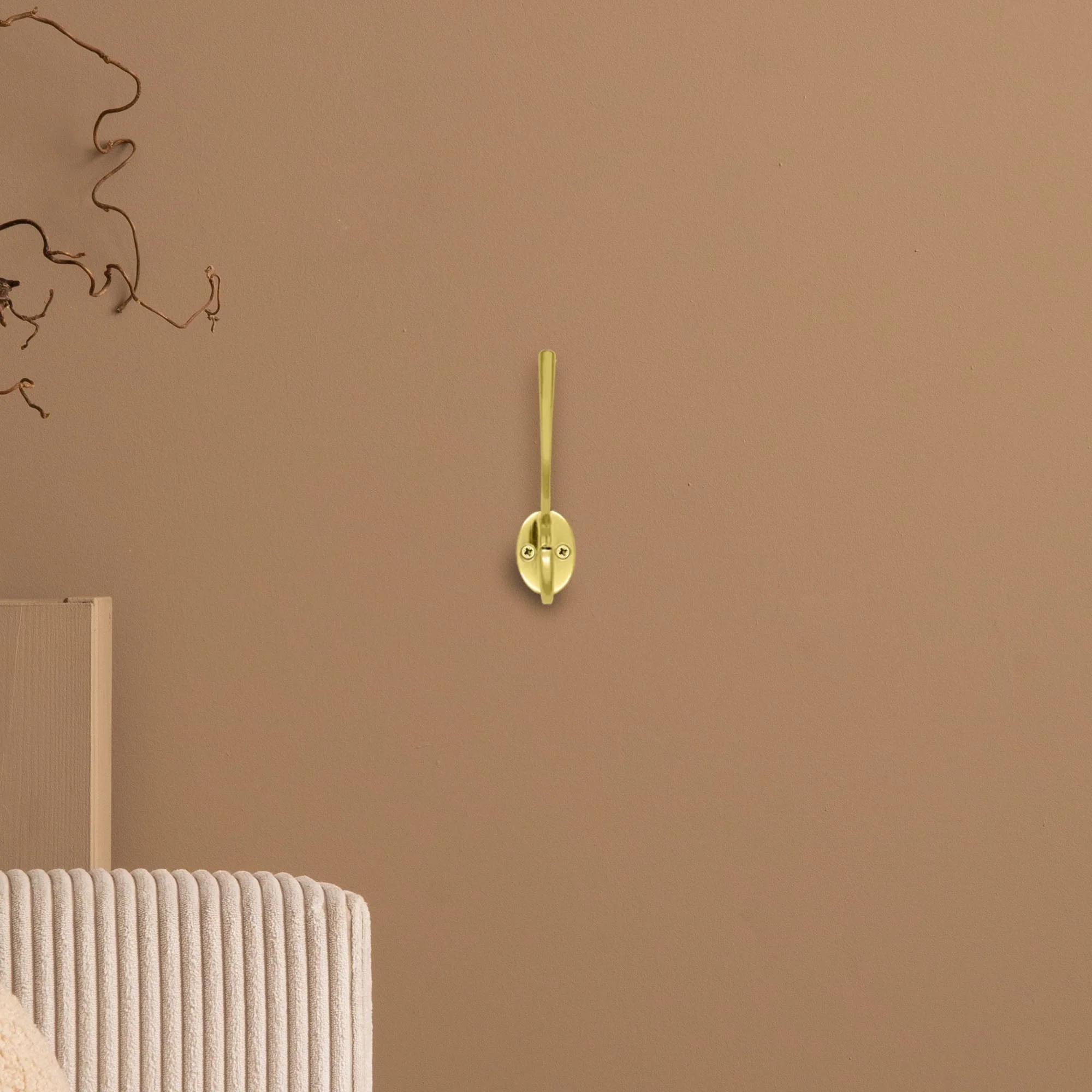 Hat and Coat Hook - 142mm - Polished Brass - Image 5
