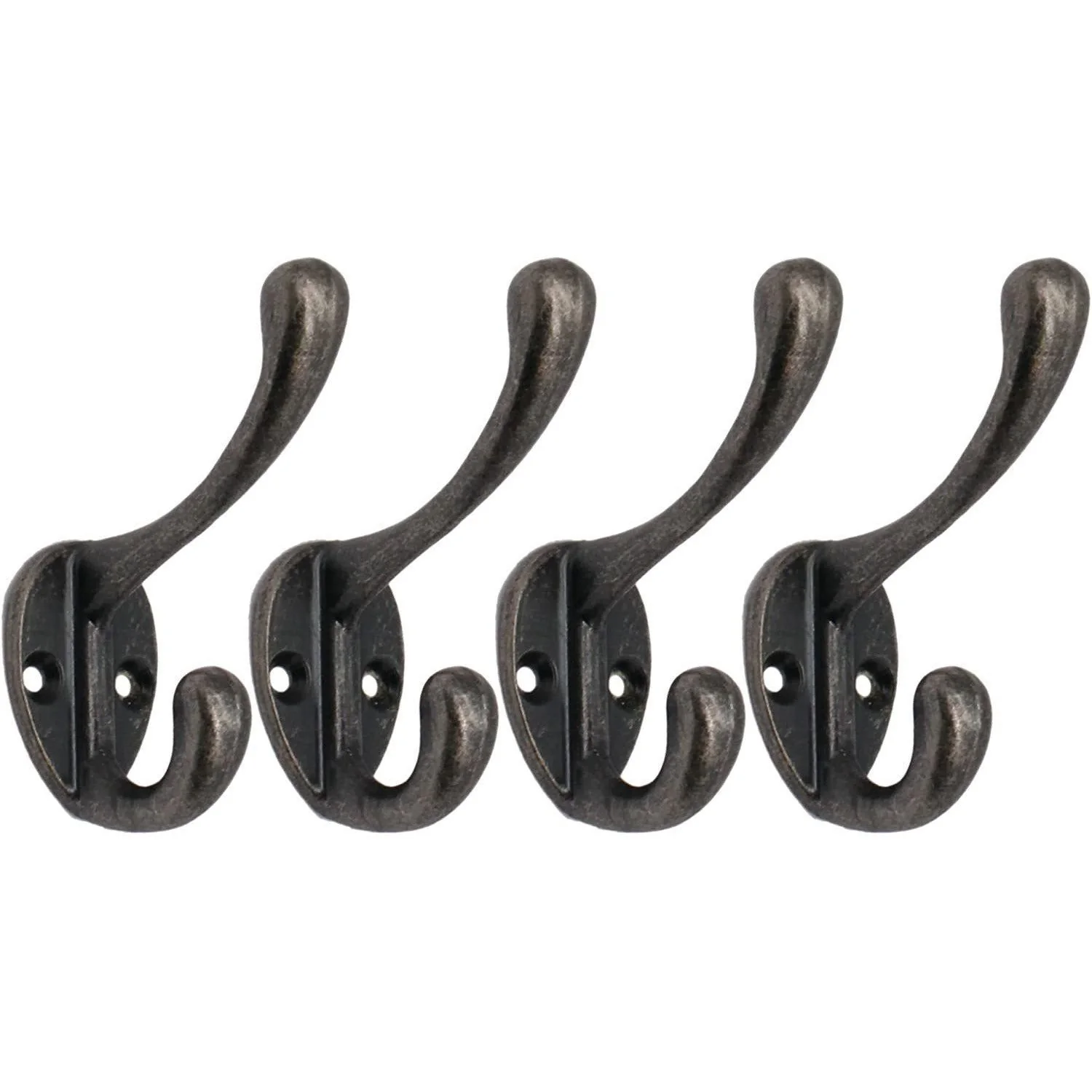 Hat Coat & Robe Hook - Antique Pewter - Pack of 4