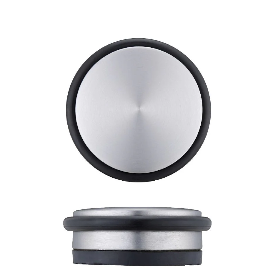 Heavy Duty Portable Puck Door Stop - 110mm - Satin Chrome