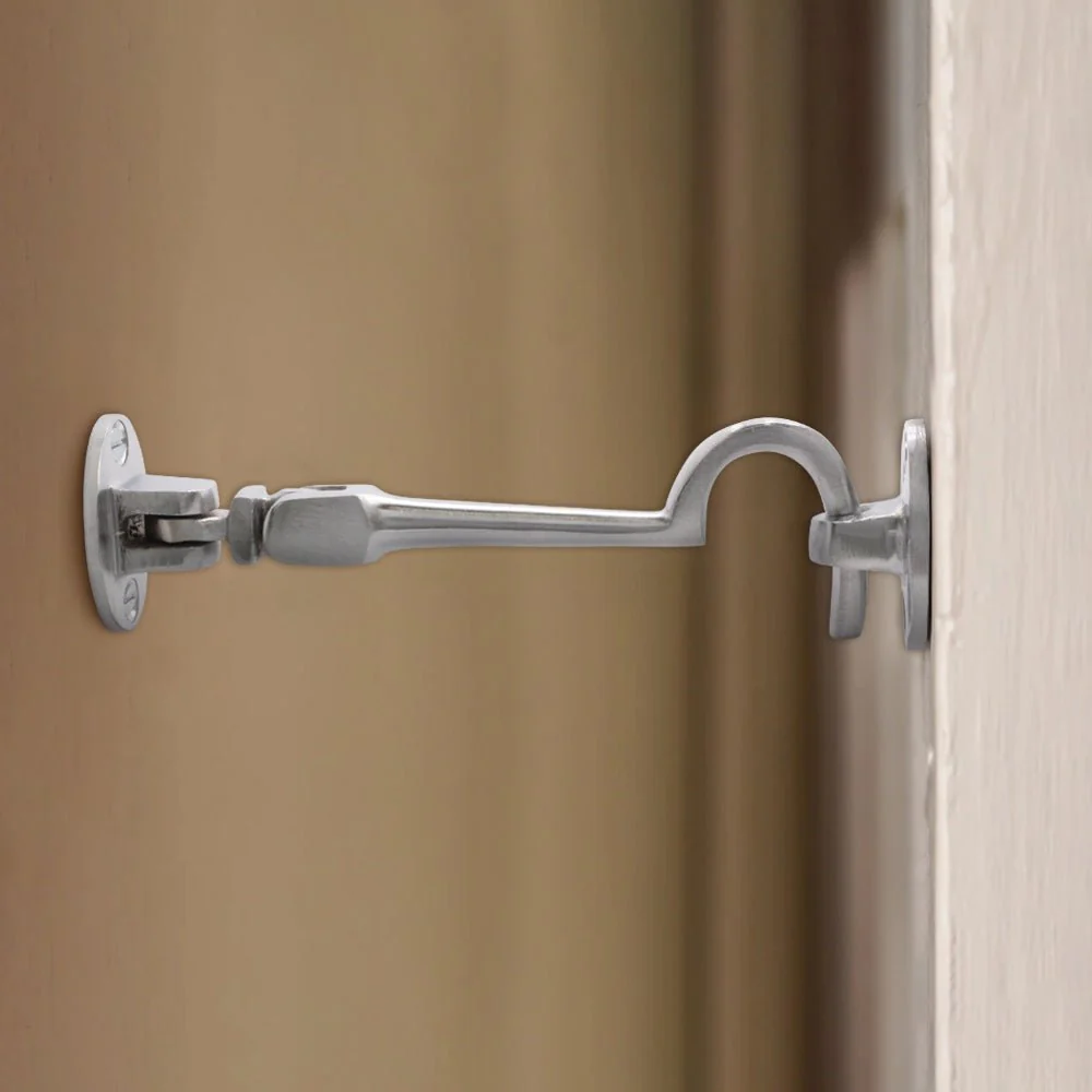 Heavy Duty Silent Cabin Hook And Eye - 152mm - Satin Chrome - Image 5