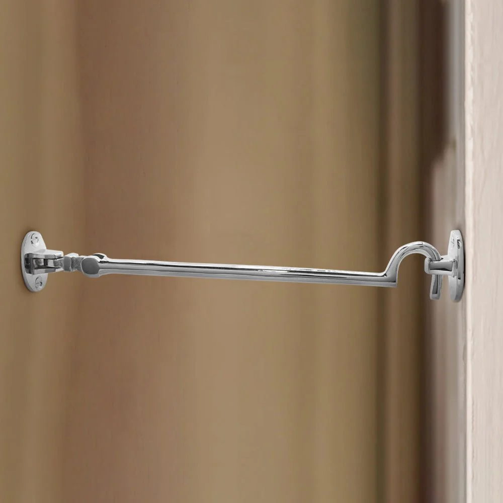 Heavy Duty Silent Cabin Hook And Eye - 205mm - Polished Chrome - Image 5