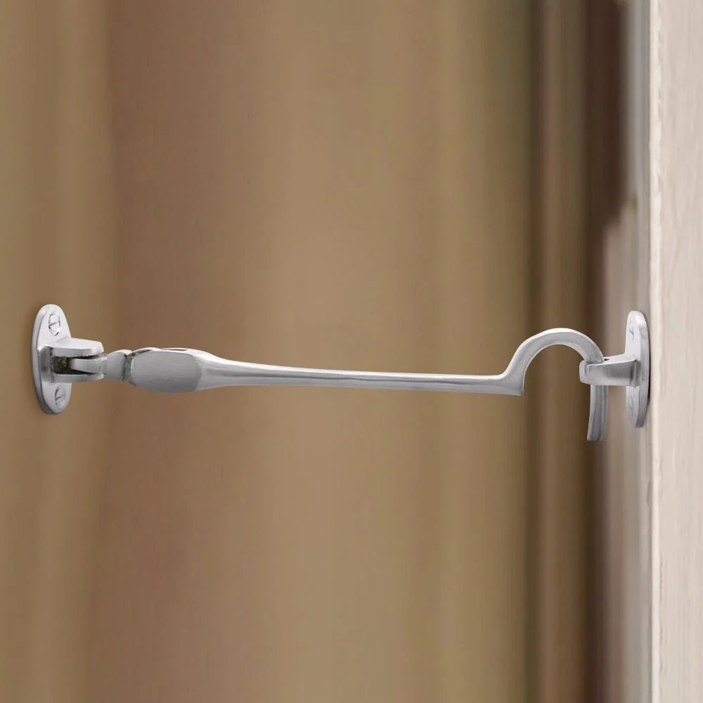 Heavy Duty Silent Cabin Hook And Eye - 205mm - Satin Chrome - Image 5