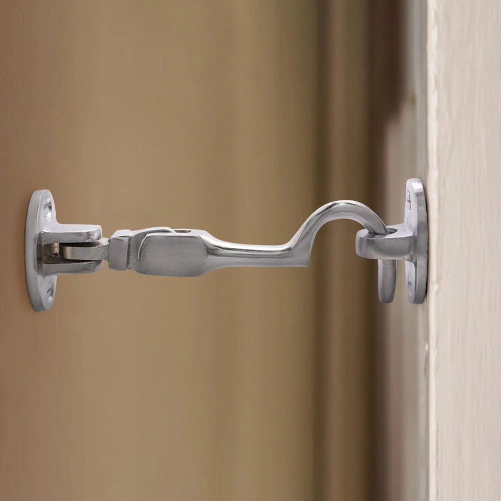 Heavy Duty Silent Cabin Hook And Eye - 75mm - Satin Chrome - Image 5