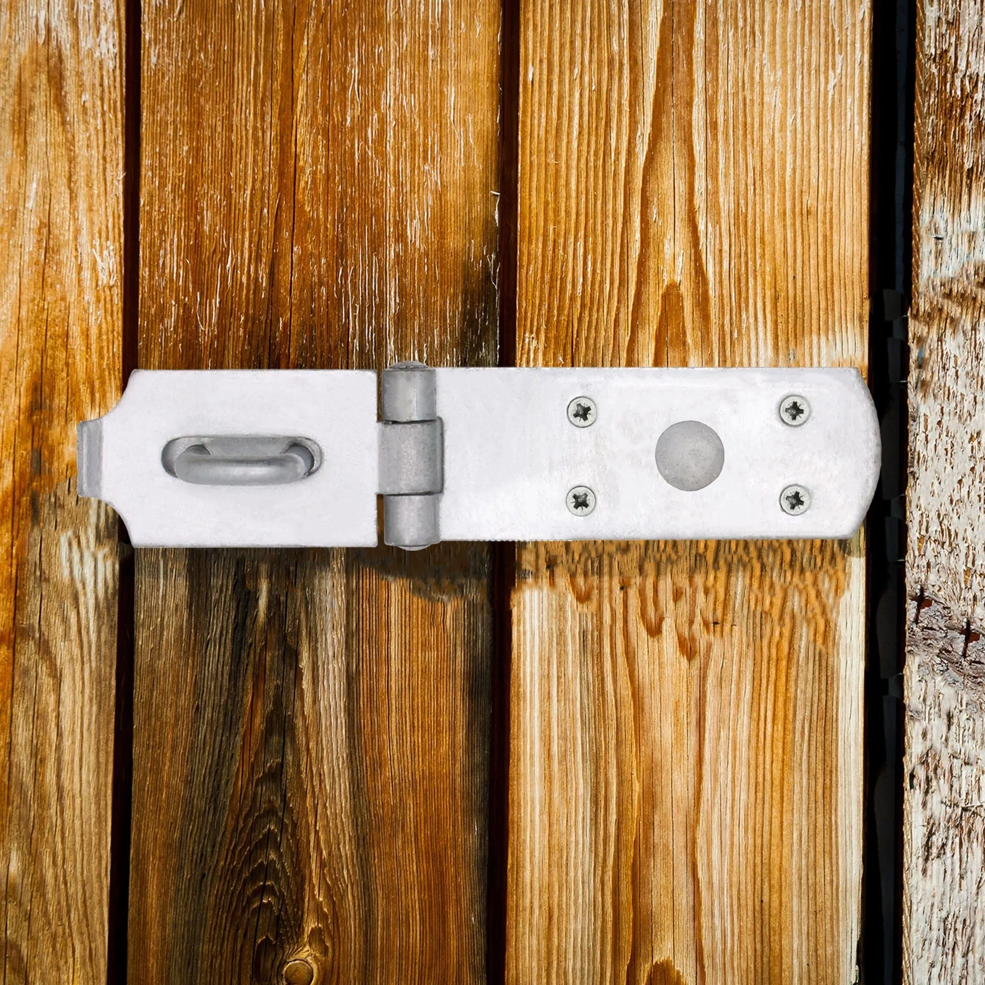Heavy Secure Bolt On Hasp & Staple - 10 inch - Galvanised - Image 6