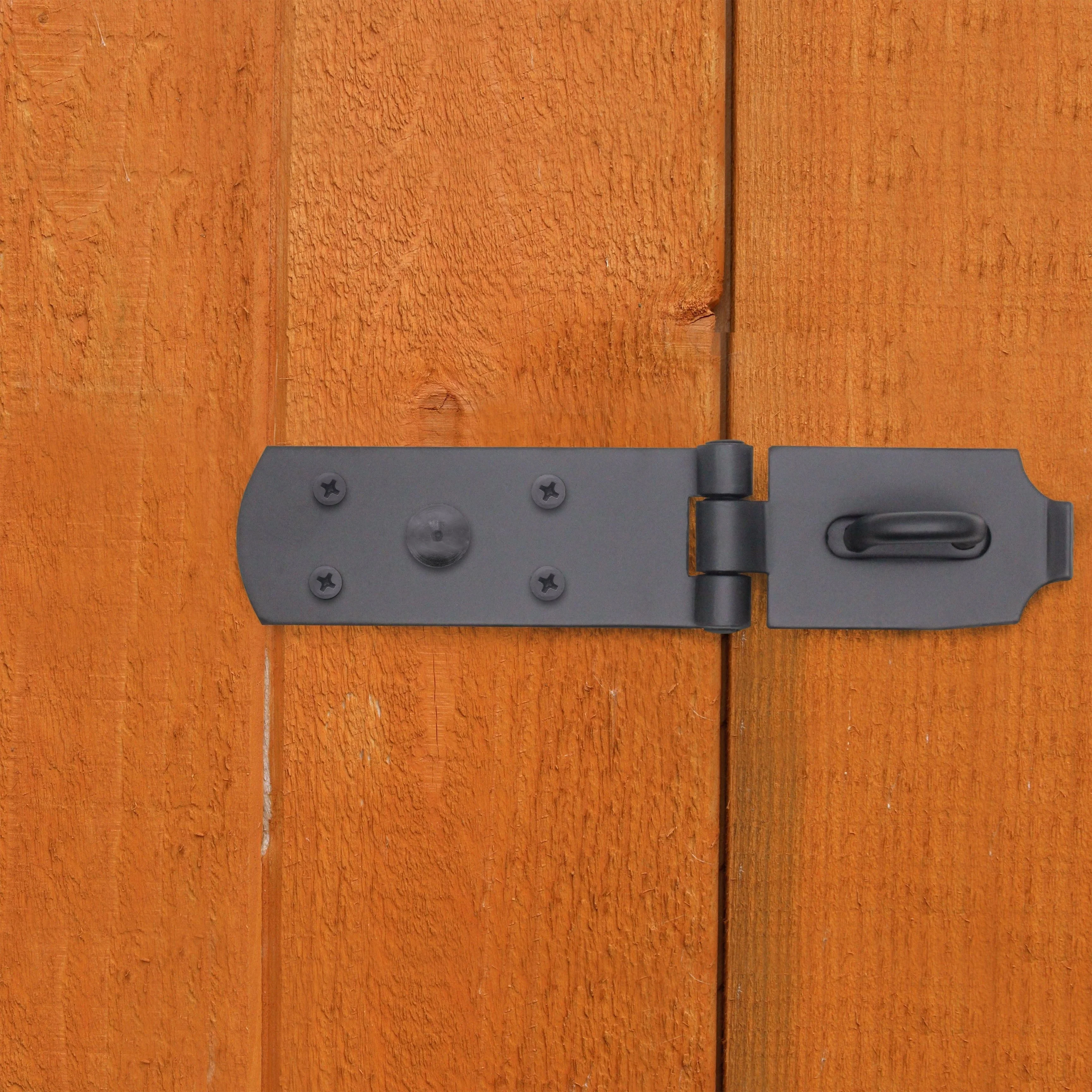 Heavy Secure Bolt On Hasp & Staple - 10 inch - Black - Image 5