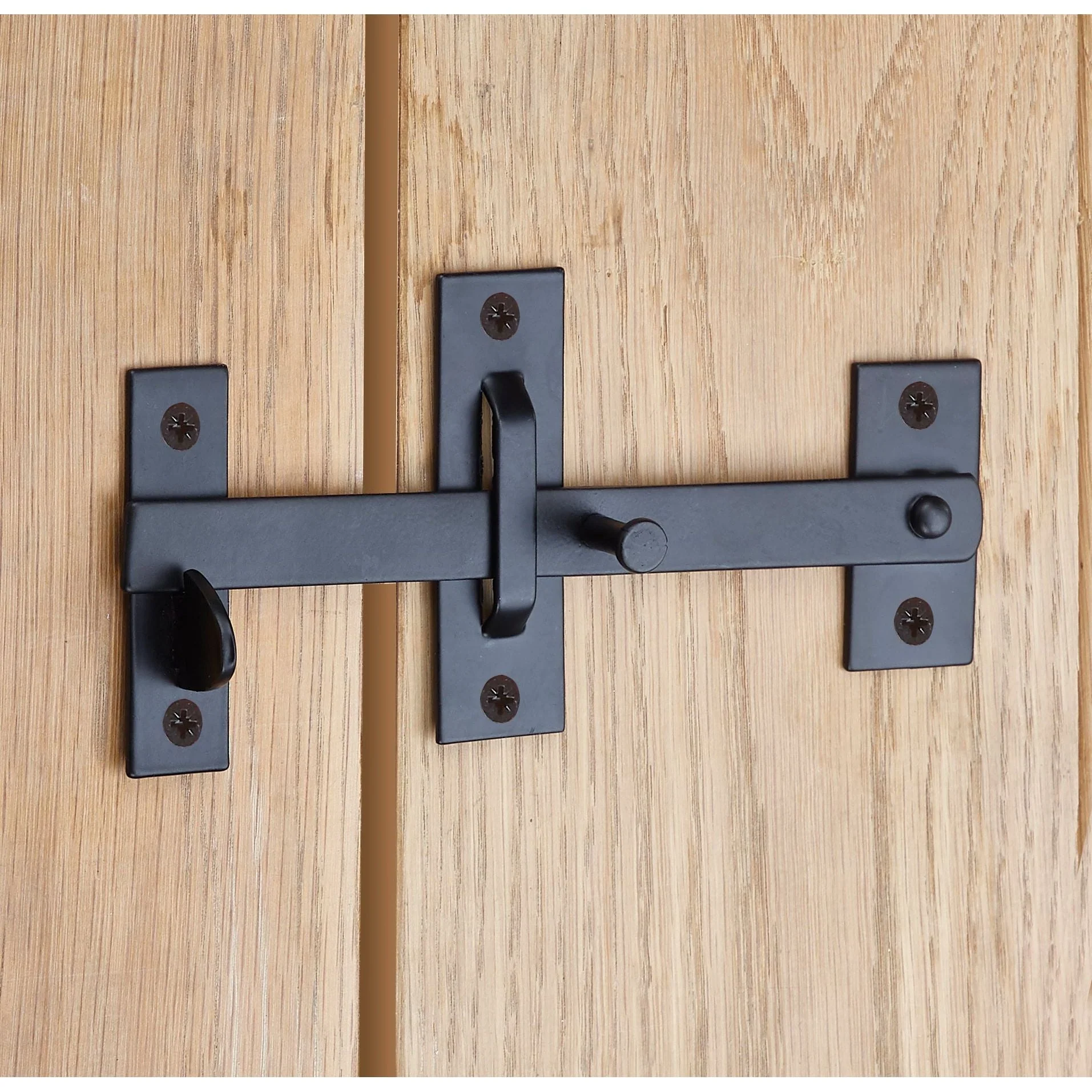 Heavy Suffolk Latch - 219 x 50mm - Black - Image 5