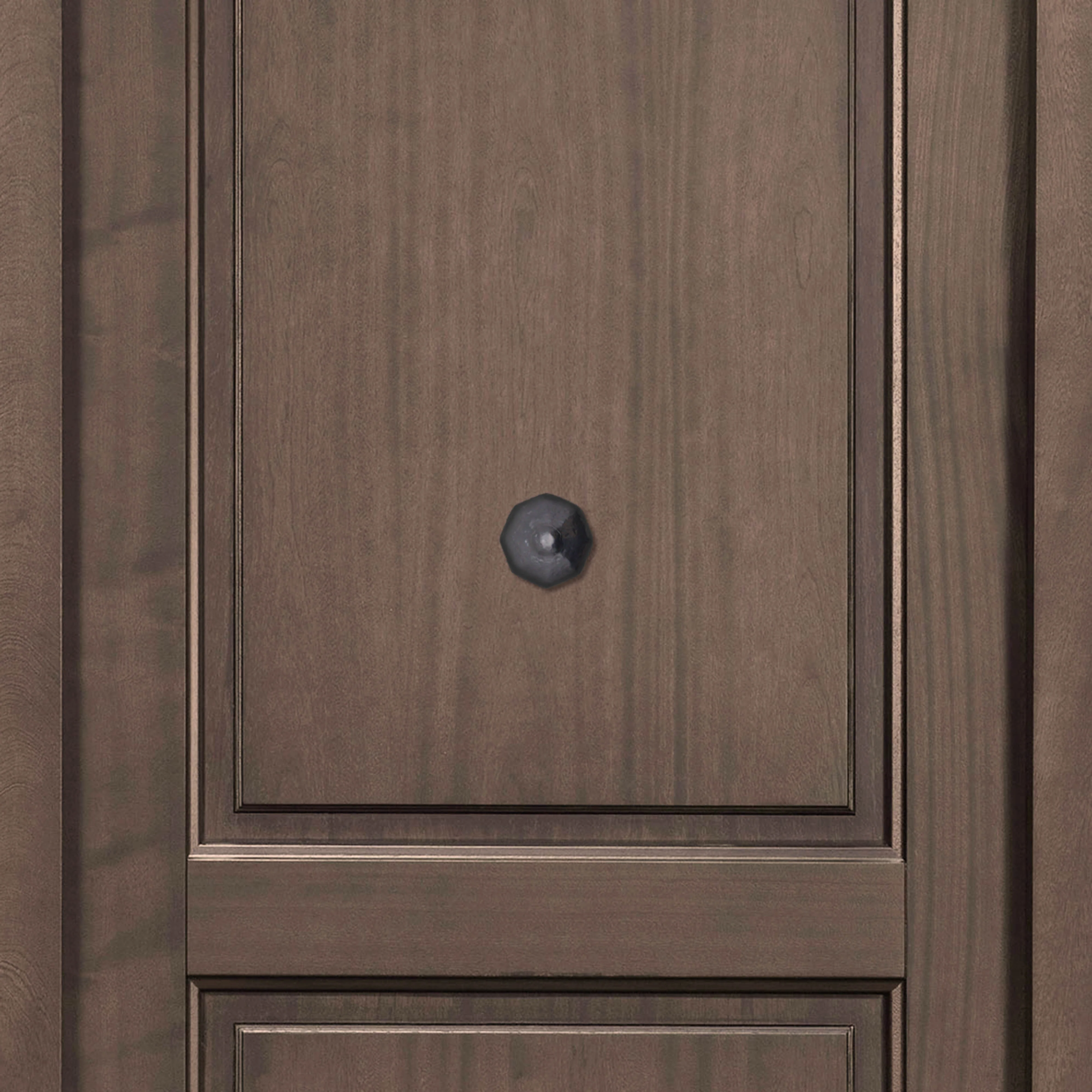 Hexagonal Centre Door Knob - 72mm - Black Antique Iron - Image 5