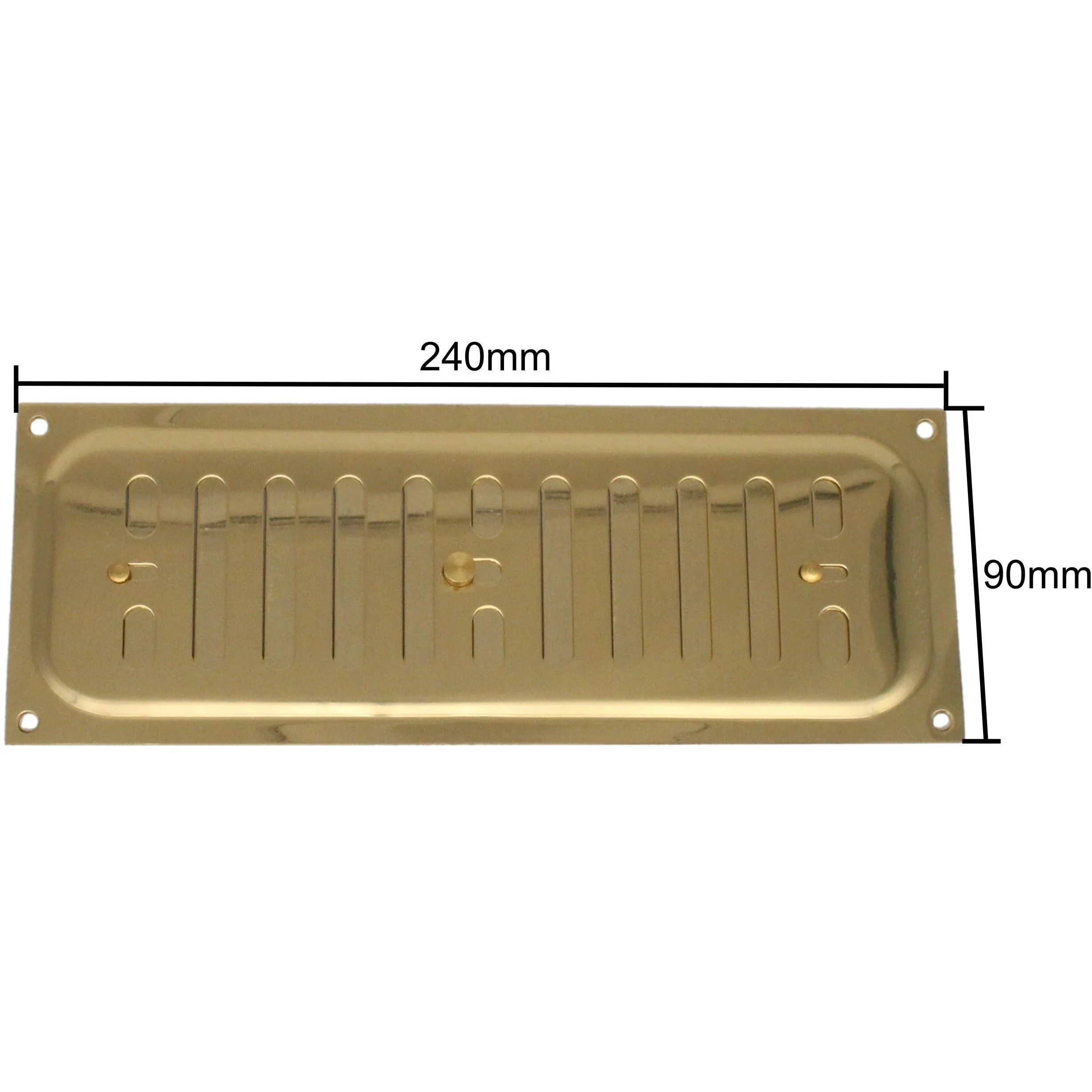 Hit & Miss Air Vent - 9 x 3 Inch - Brass Polished - Image 3