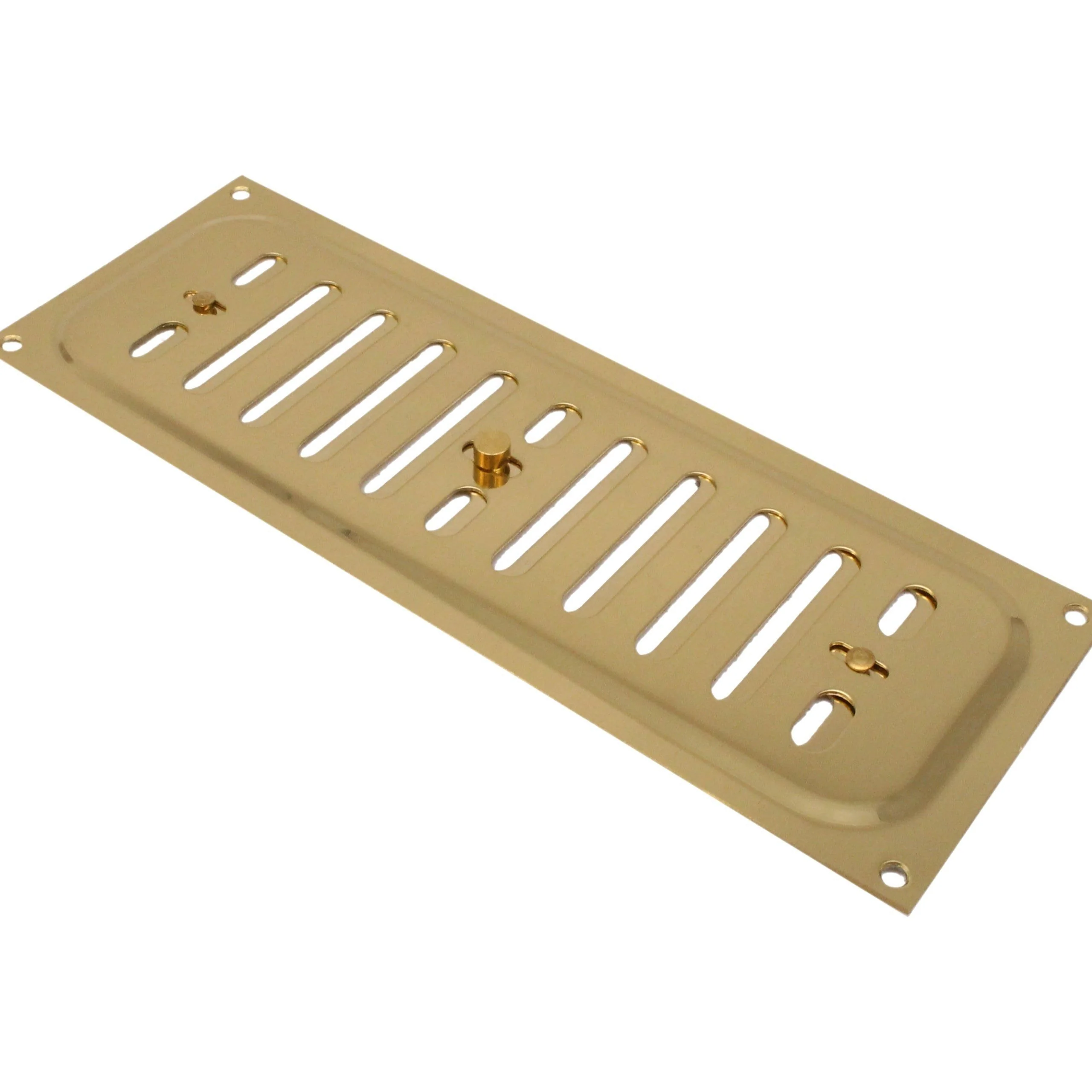 Hit & Miss Air Vent - 9 x 3 Inch - Brass Polished - Image 5
