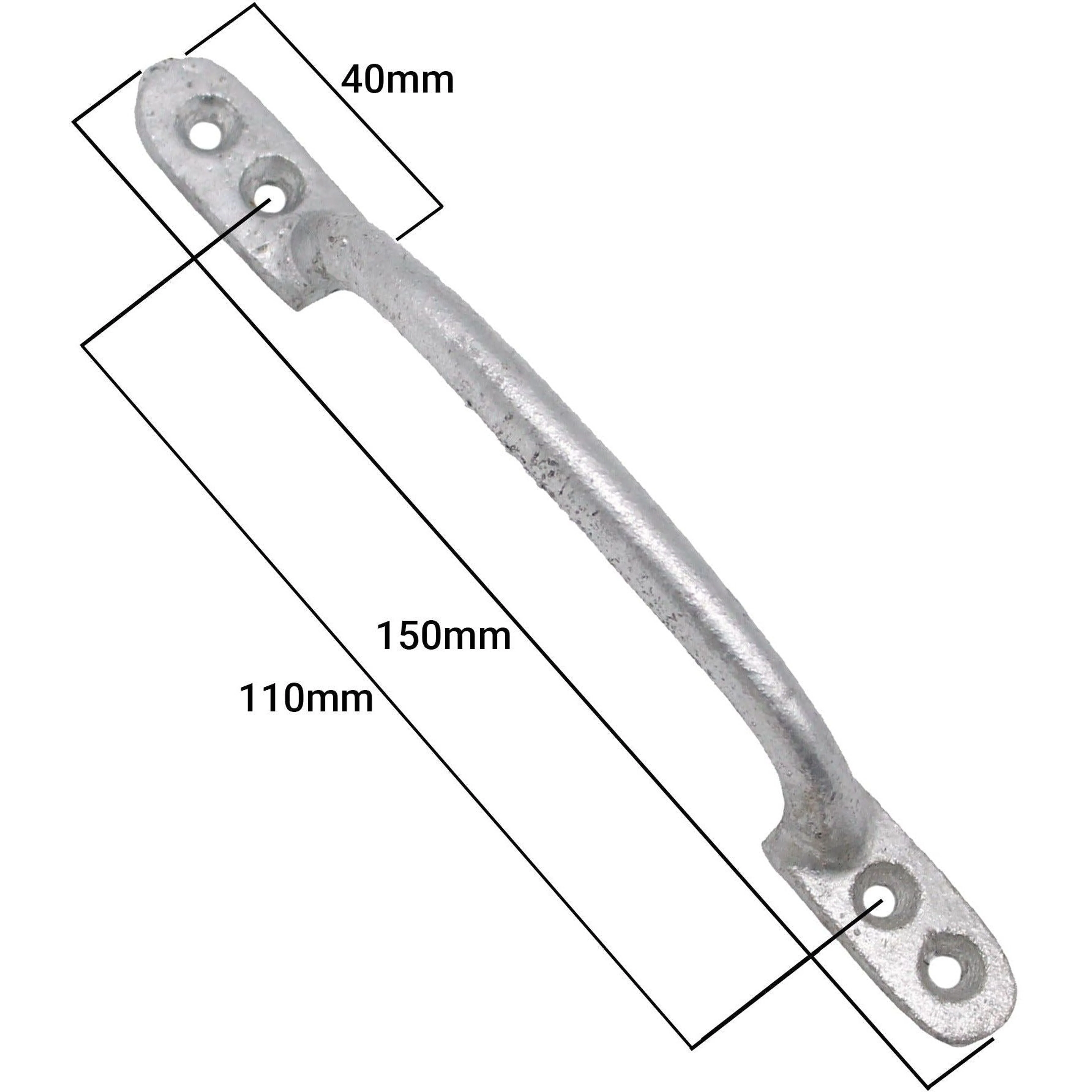 Hot Bed Handle - 6" - Hot Dip Galvanised - Pack of 4 - Image 3