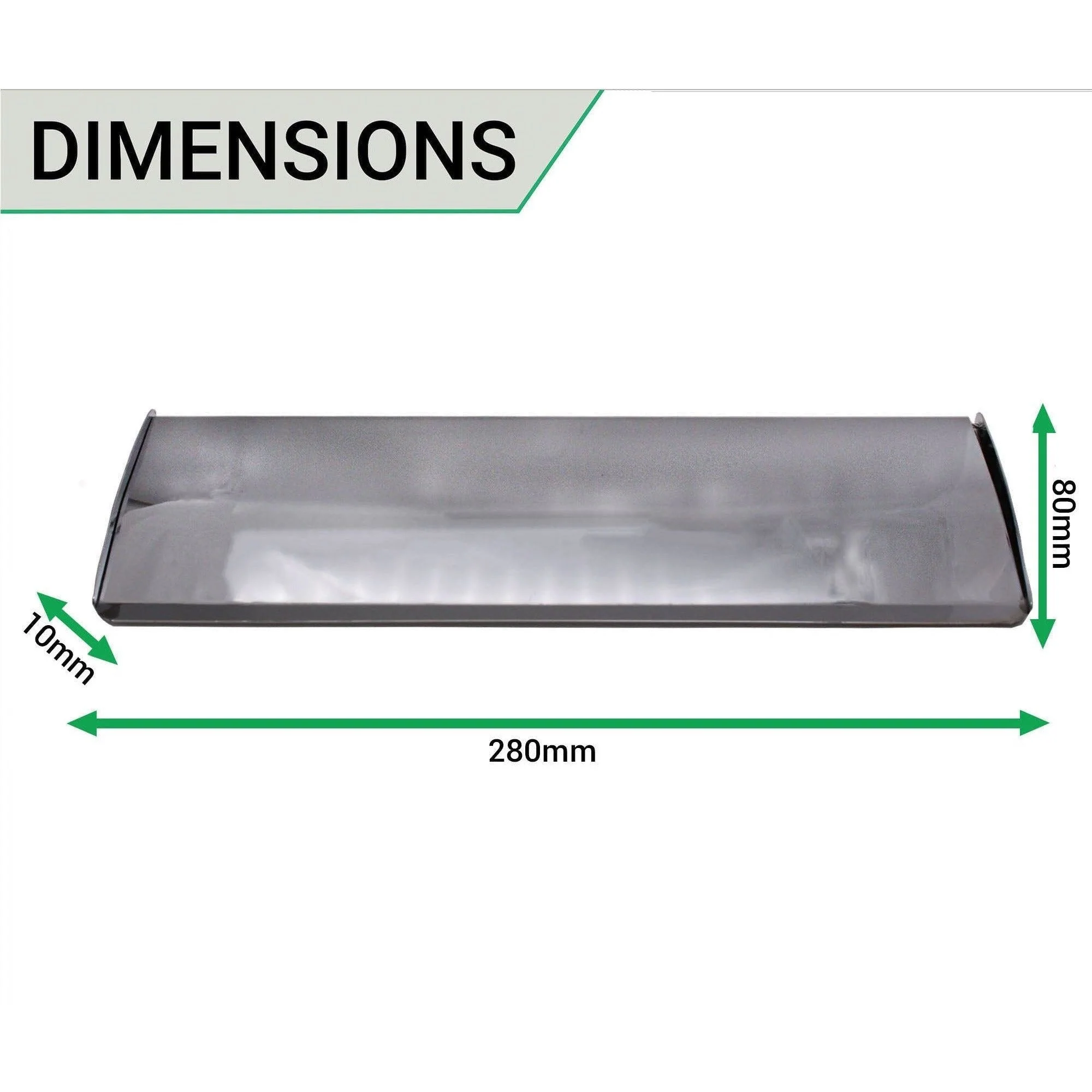 Inner Letter Box Tidy - 280x80mm - Polished Chrome - Image 4