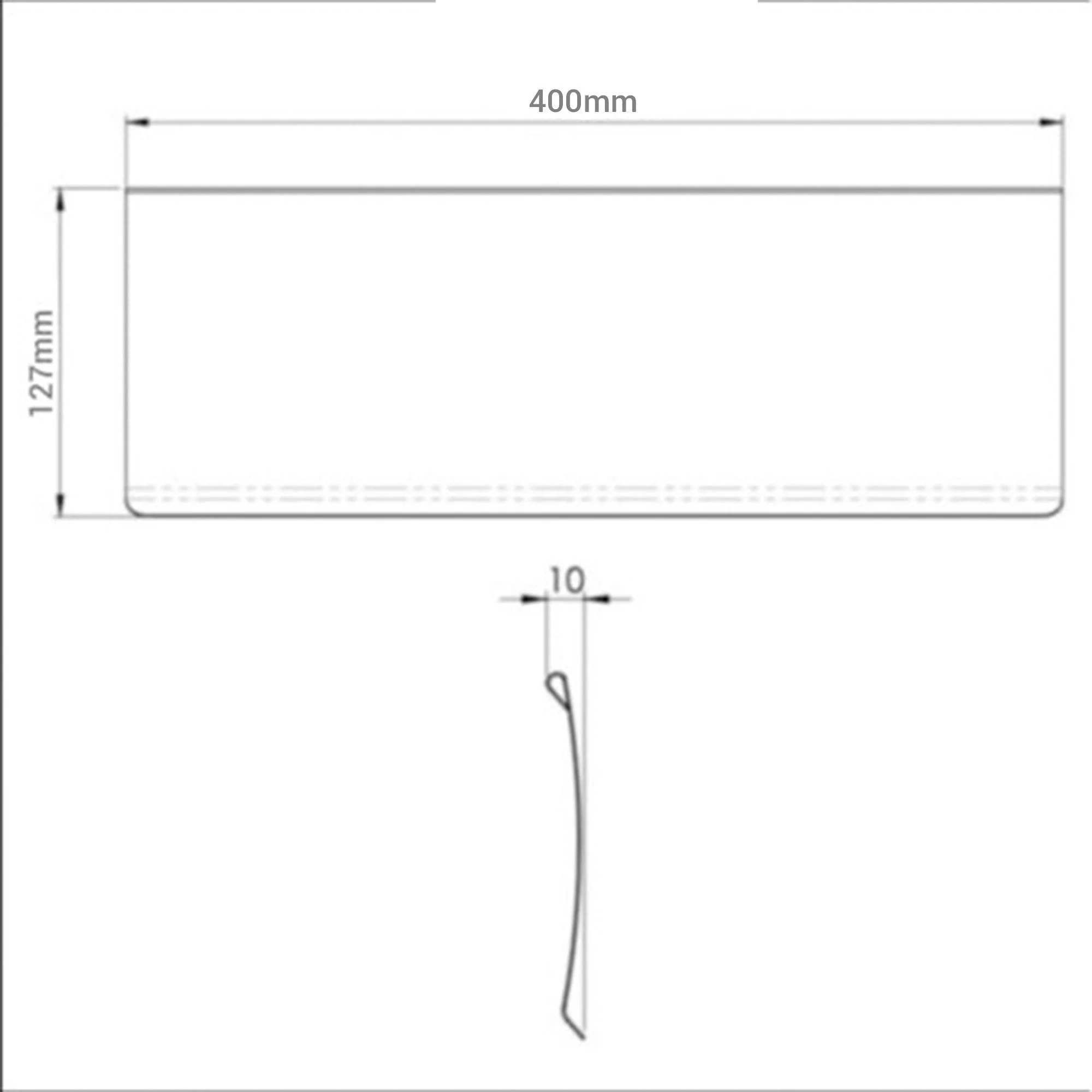 Inner Letter Box Tidy - 400x127mm - Polished Brass - Image 6