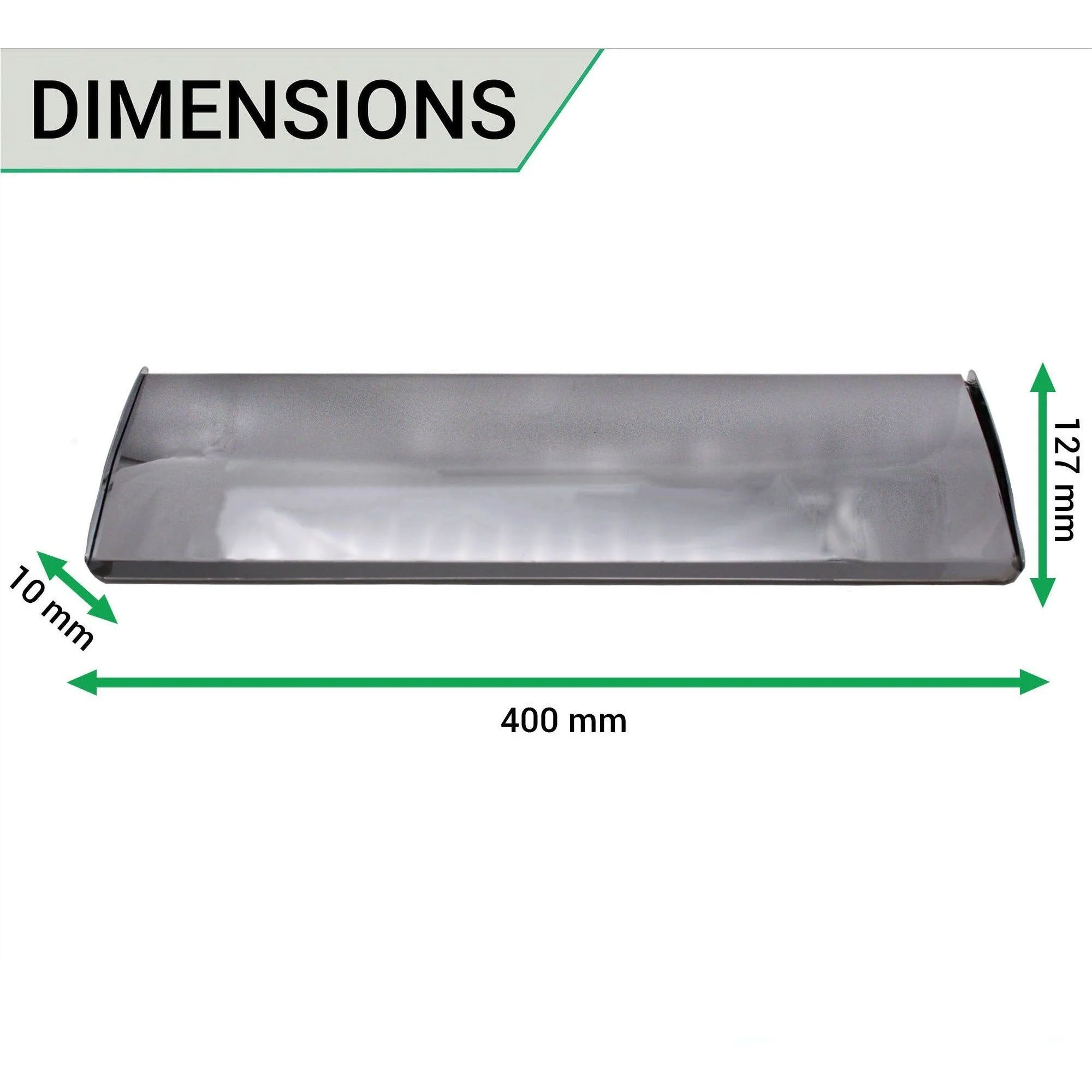 Inner Letter Box Tidy - 400x127mm - Polished Chrome - Image 4