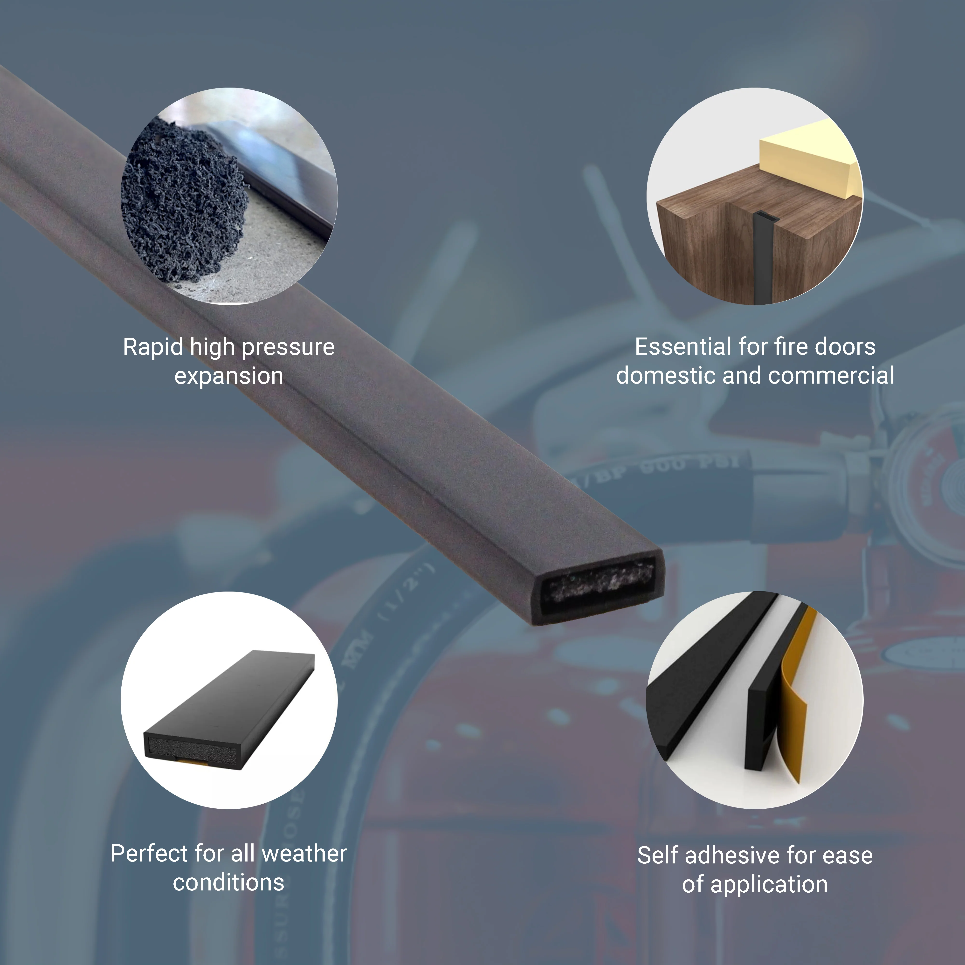 Intumescent Seal Strip - Fire Only - 15x4x2100mm - Black - Pack of 50 - Image 6