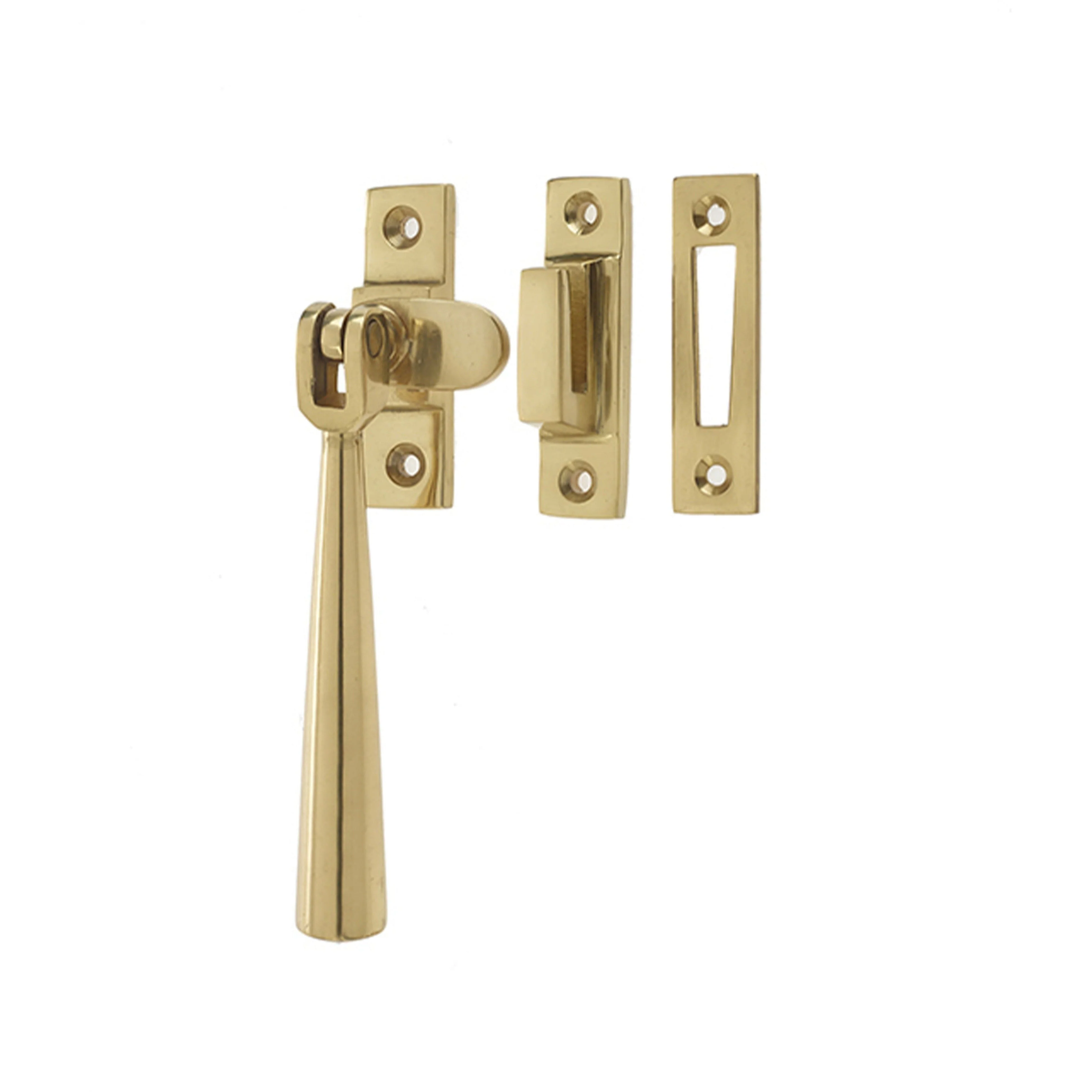Contemporary Casement Fastener - 115mm - Polished Brass