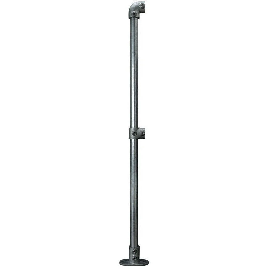 Key Clamp End Post Pre Assembled - Suit 33.7mm Tube - Galvanised