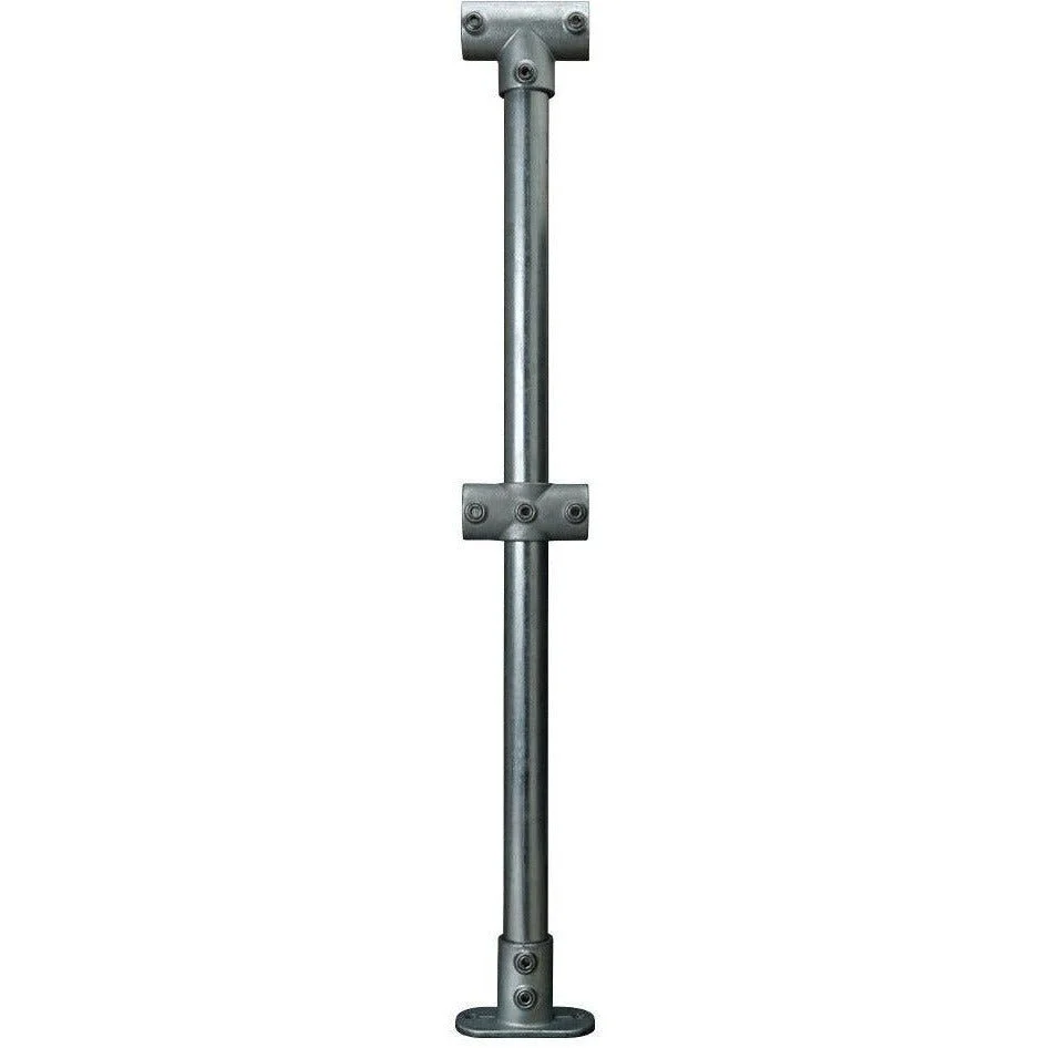 Key Clamp Mid Post Pre Assembled - Suit 48.3mm Tube - Galvanised