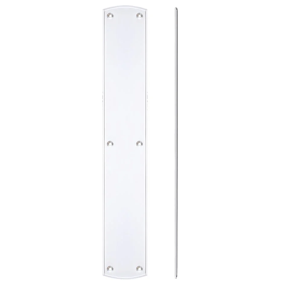 Large Finger Plate to Suit Pull Handle on Backplate - 457 x 76mm - Polished Chrome