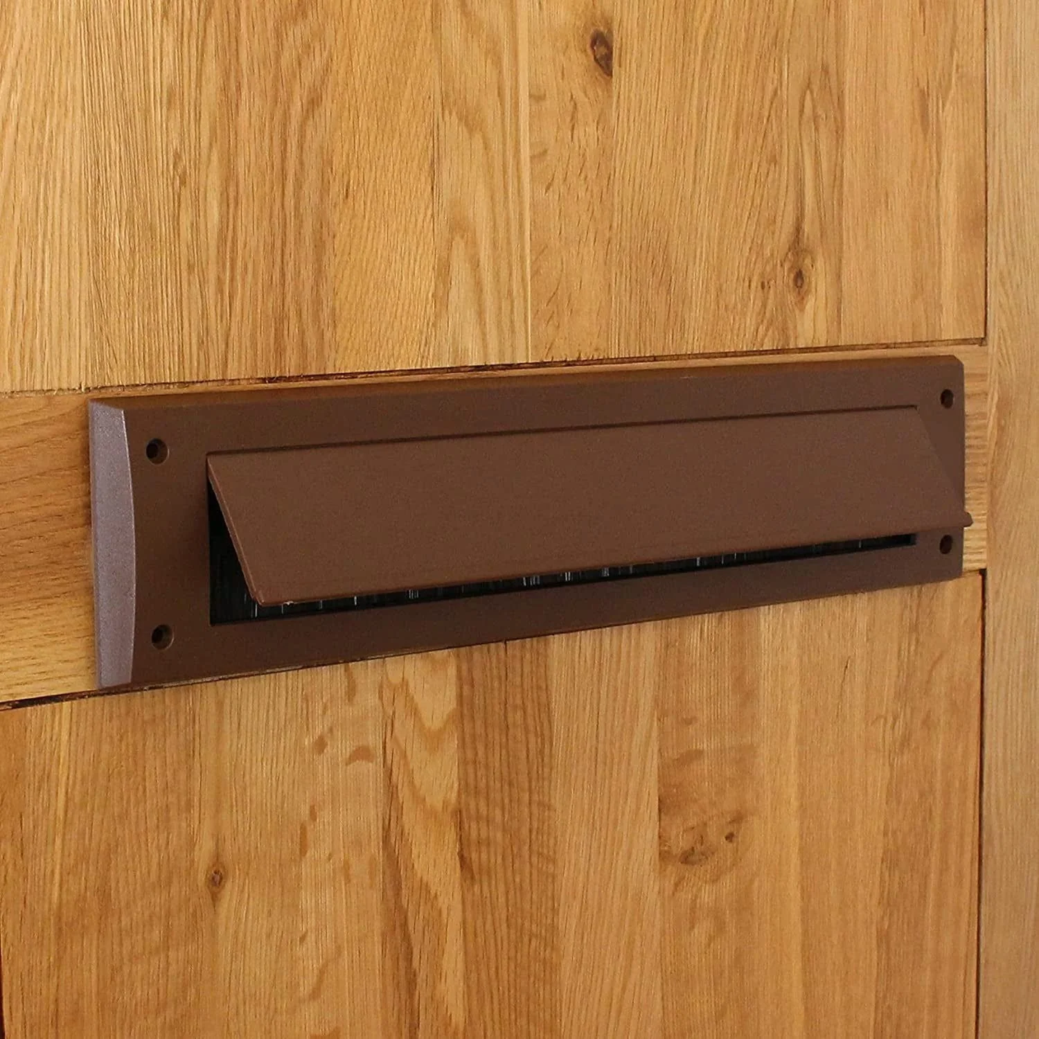 Letterbox Draught Excluder for Front Doors with Brush Seal - 340mm - Brown - Image 3