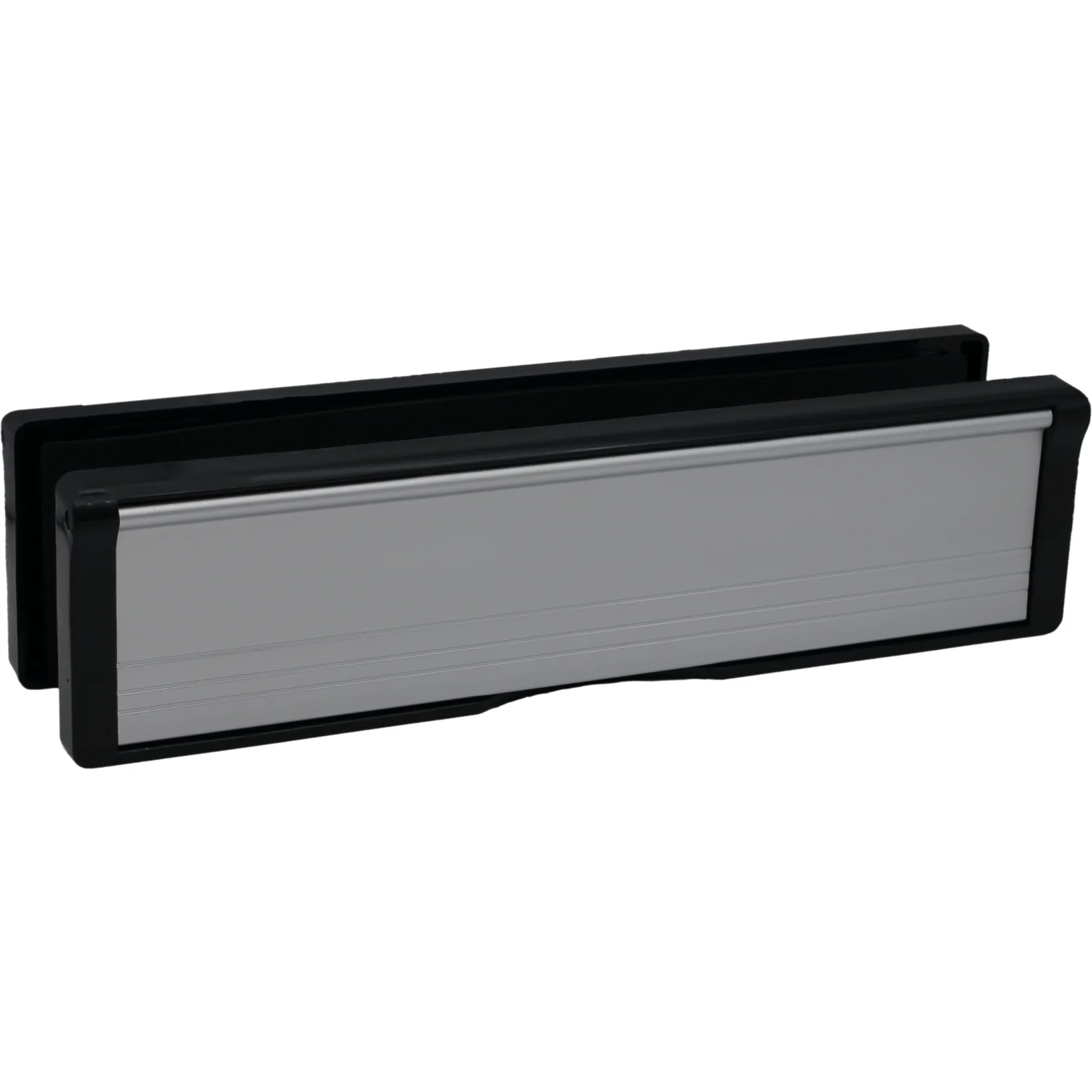Letterplate Draught Proof 300mm Black Frame SAA Flap