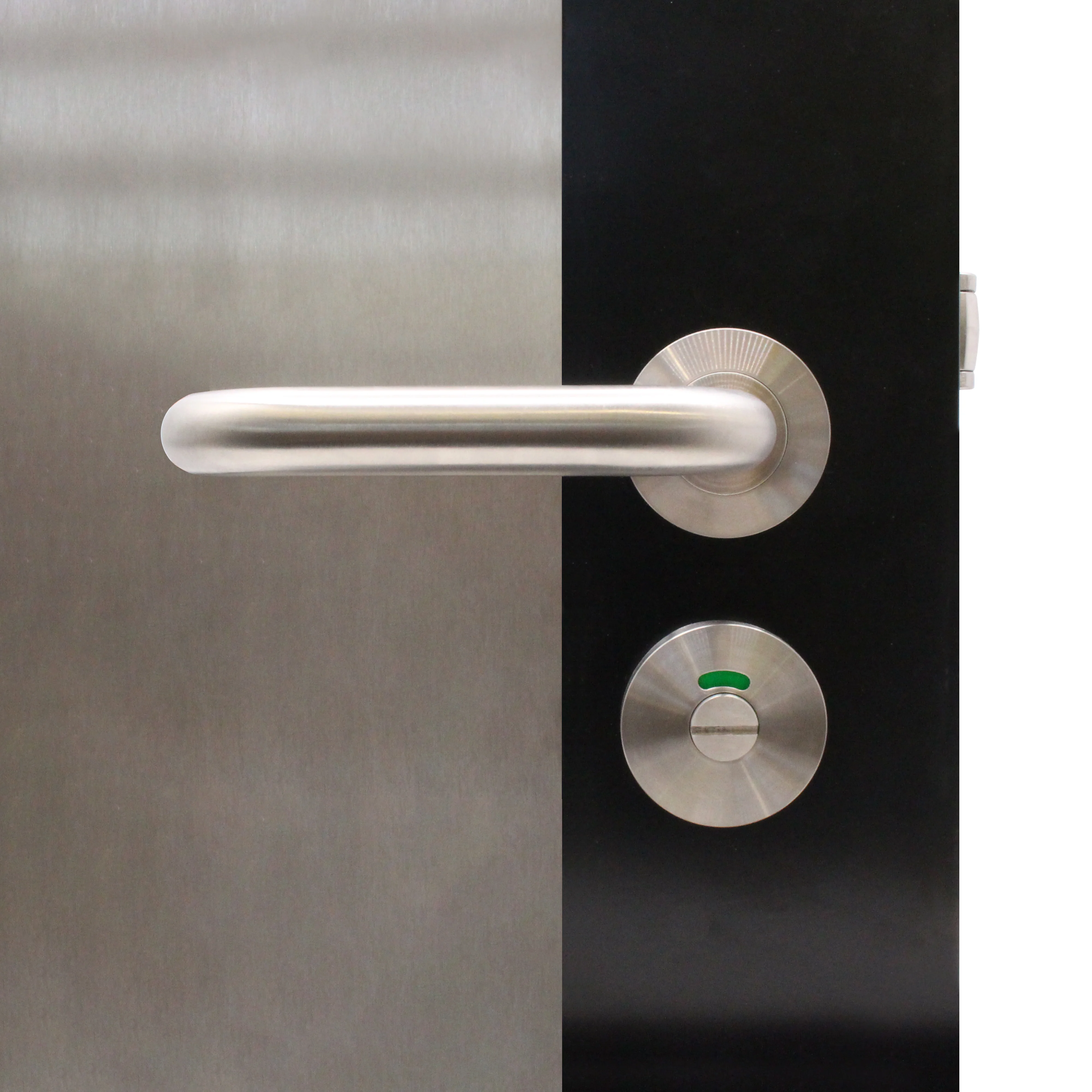 Lift To Lock Disabled Bathroom Toilet Door Lever Handle - 19mm - Satin Stainless Steel - Image 7