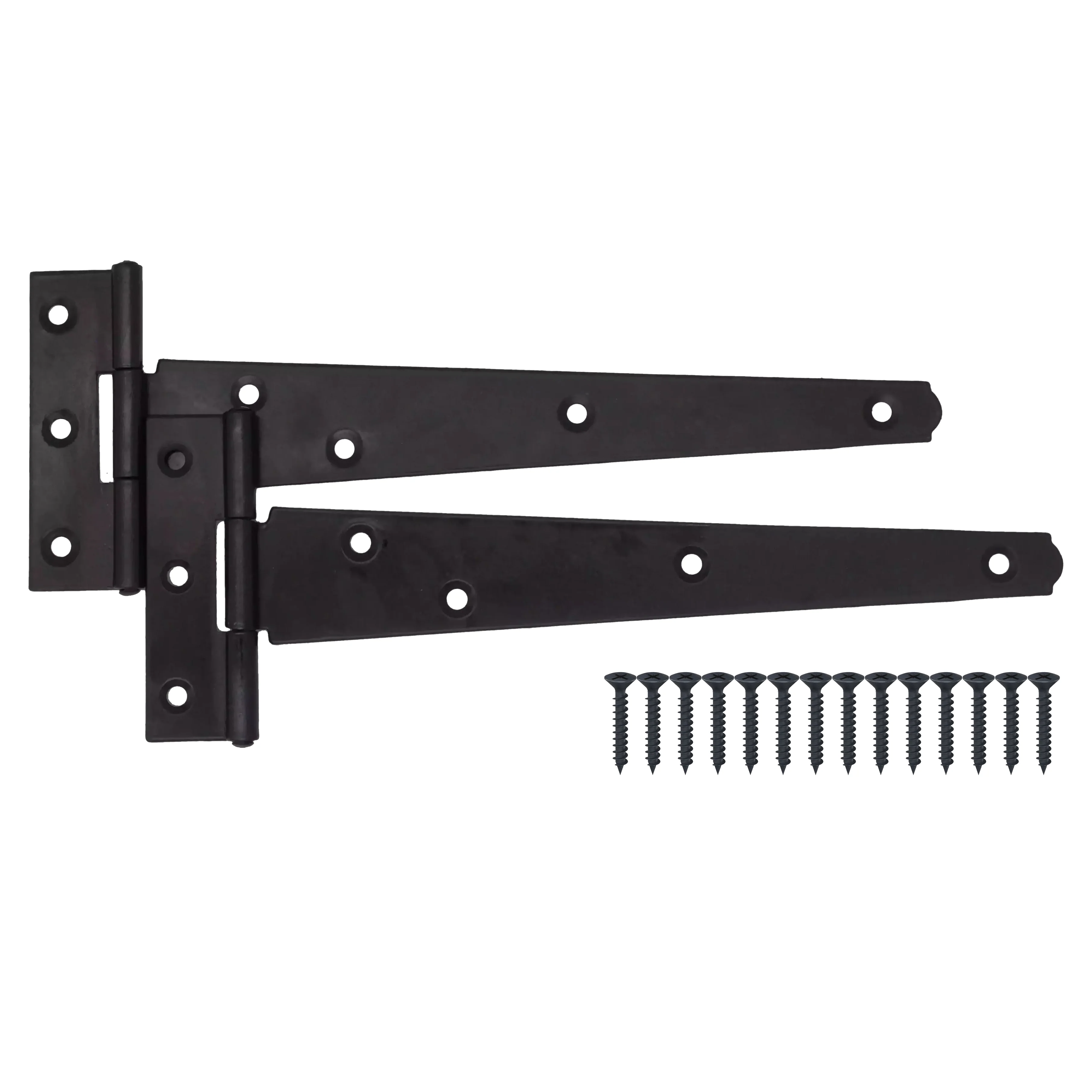 Light Duty Gate Tee Hinges - 254mm / 10 inch - Black - Pair