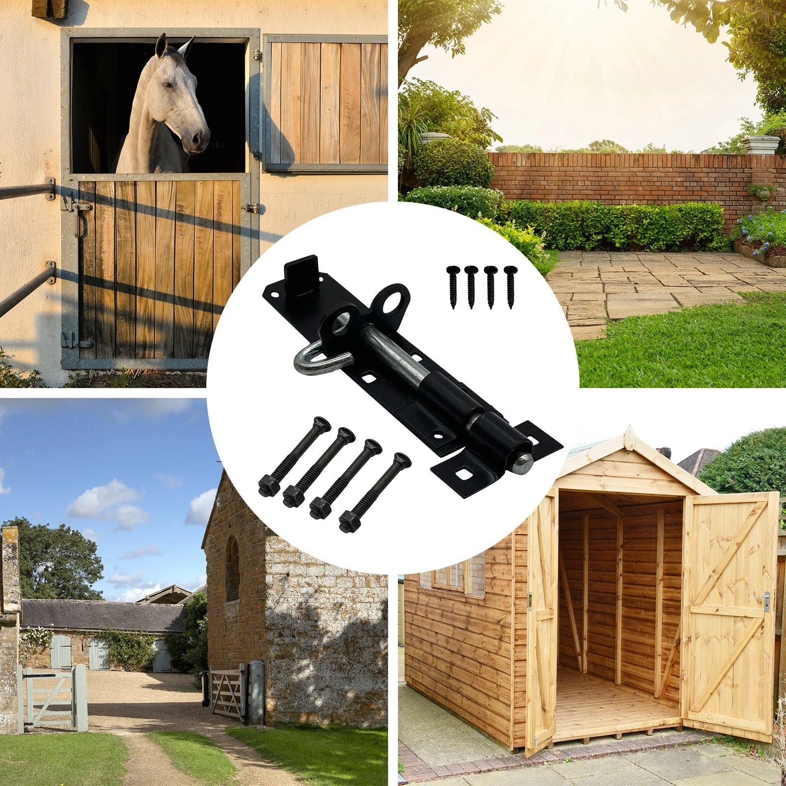 Heavy Duty Brenton Gate Padbolt - 150mm / 6 inch - Black - Image 6