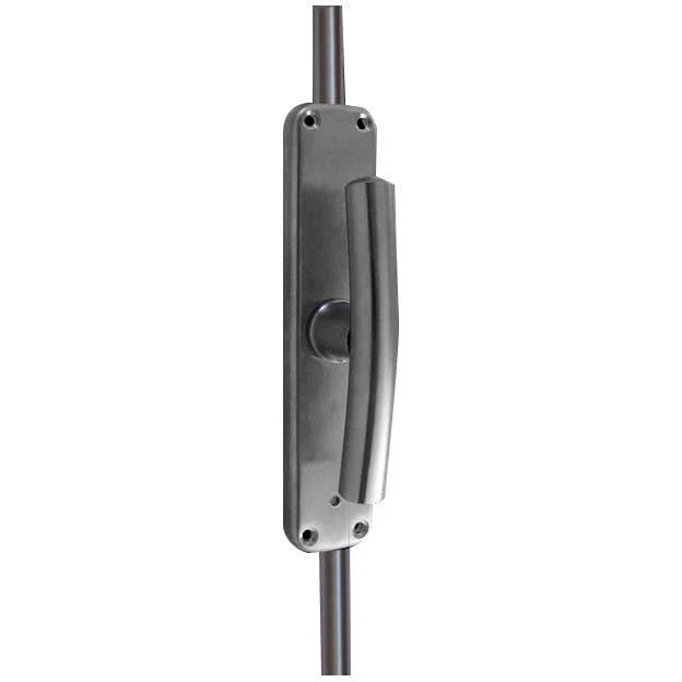 Locking Espagnolette Bolt T Bar Pattern - Satin Chrome