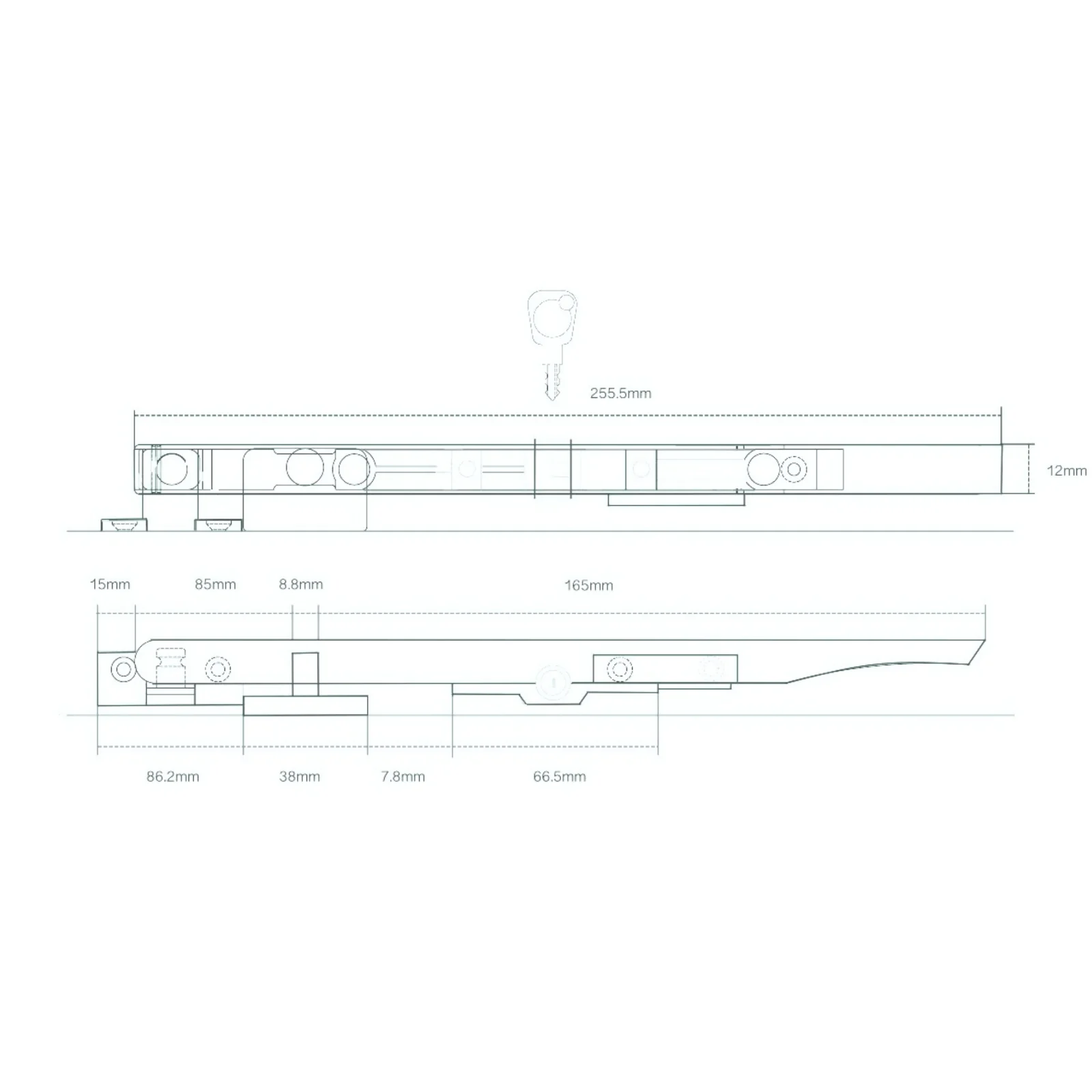 Locking Window Stay - 250mm - Satin Chrome - Image 3