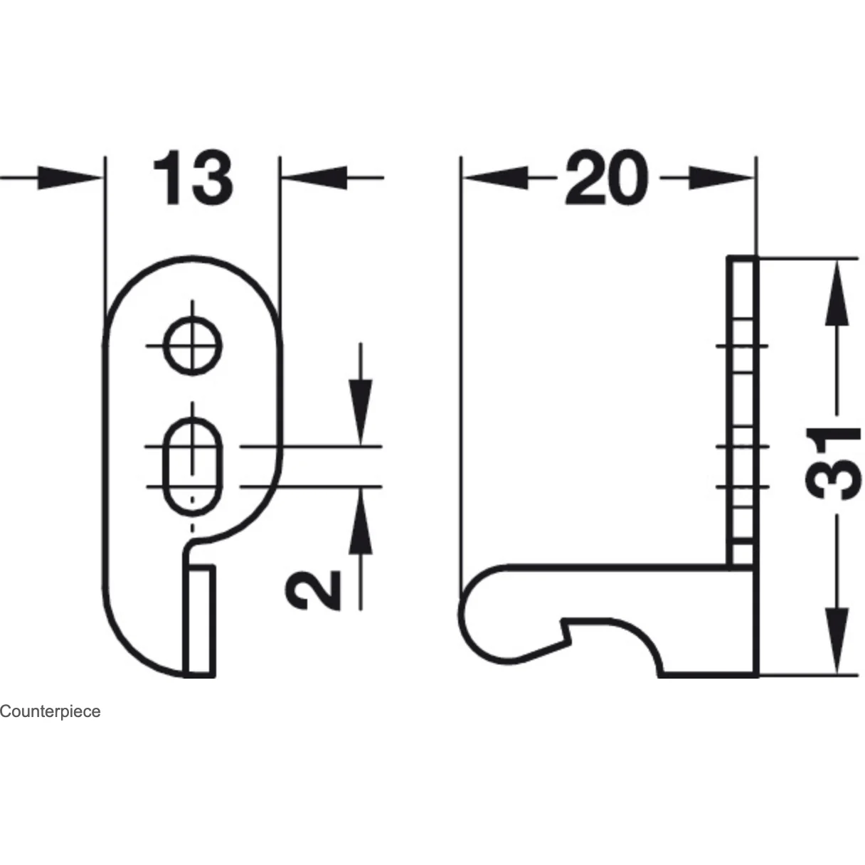 Auto Touch Catch / Press to Open - 78 x 36mm - Zinc Plated - Image 3