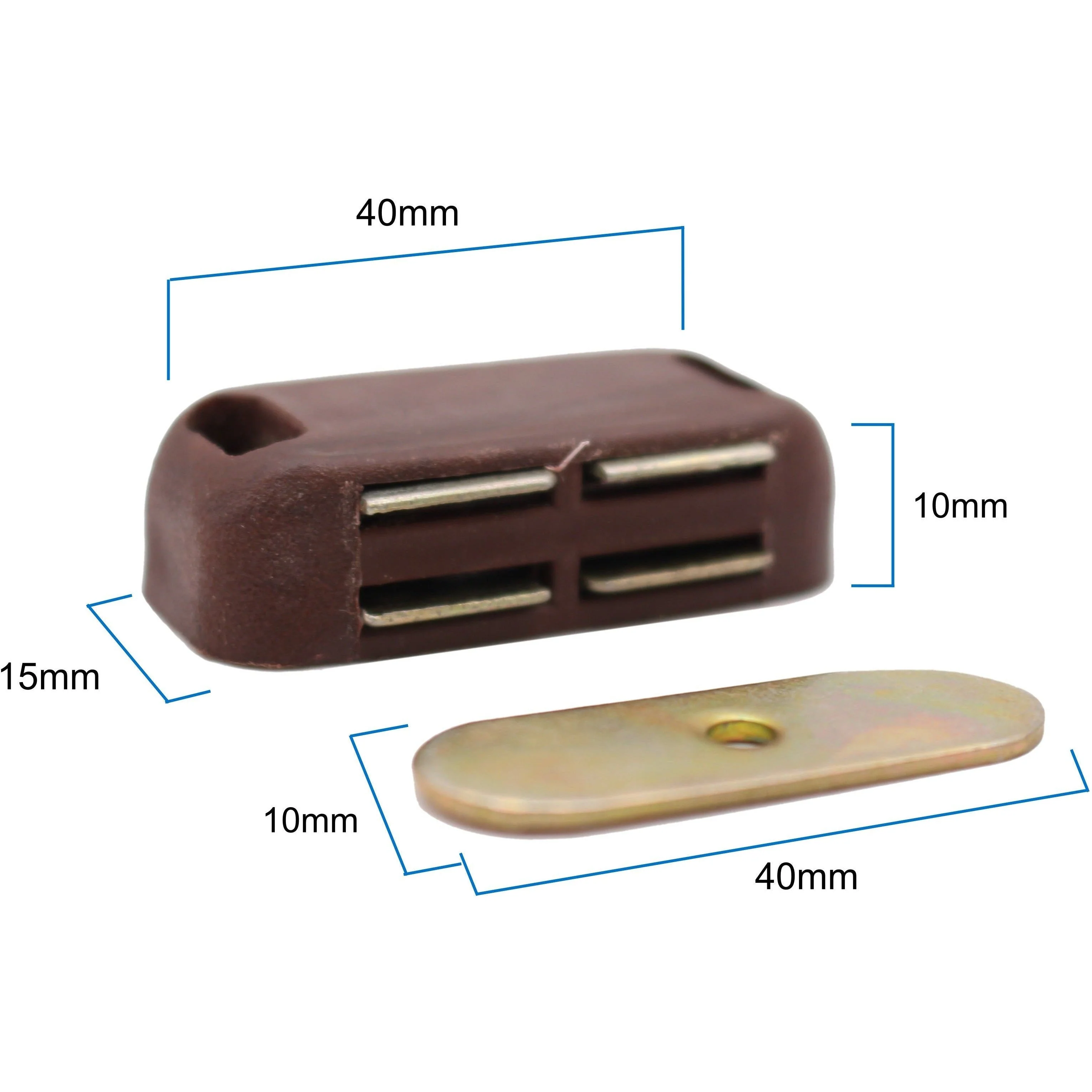 Magnetic Catch - 4kg - Brown Plastic - Image 3
