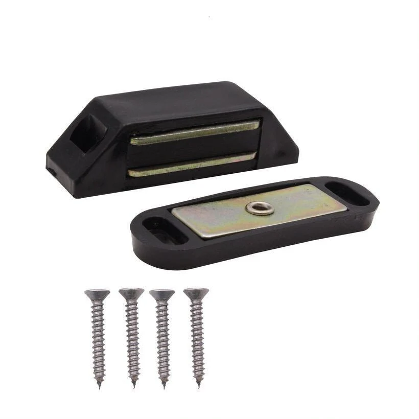 Magnetic Catch - 6kg - Black Plastic