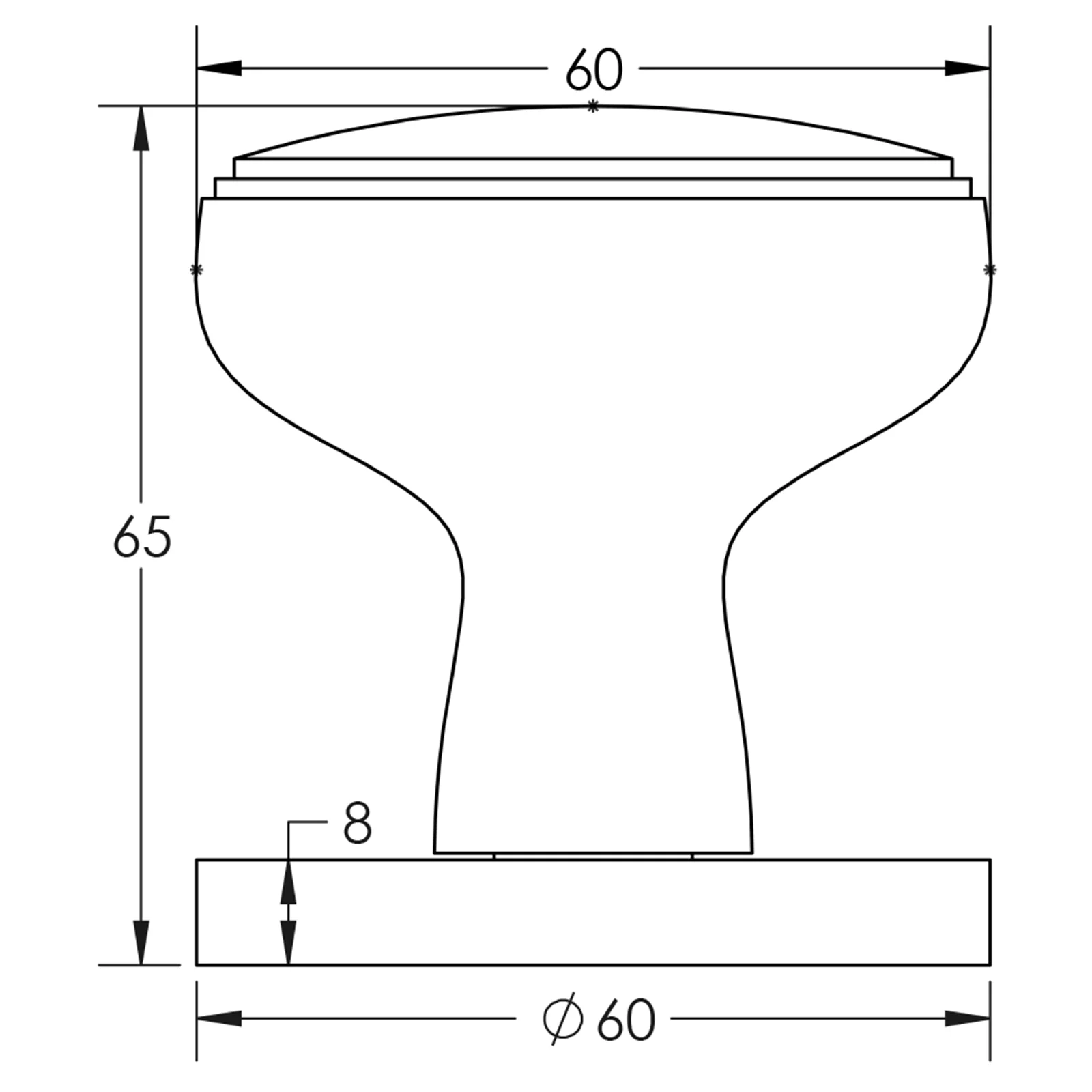 Martil Polished Chrome Mortice Door Knob Kit - 76mm Latch - Image 3