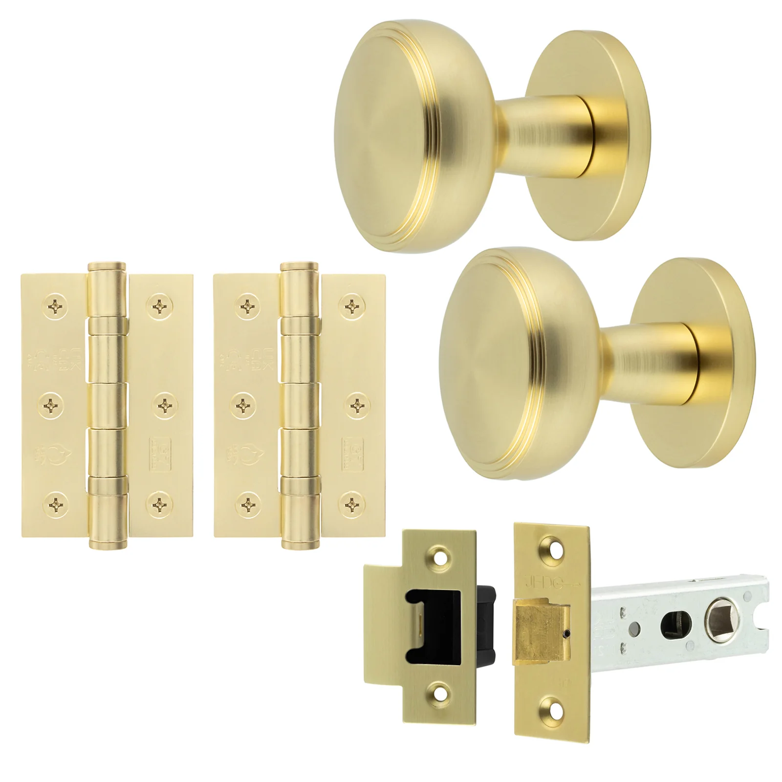 Martil Satin Brass Mortice Door Knob Kit - 76mm Latch